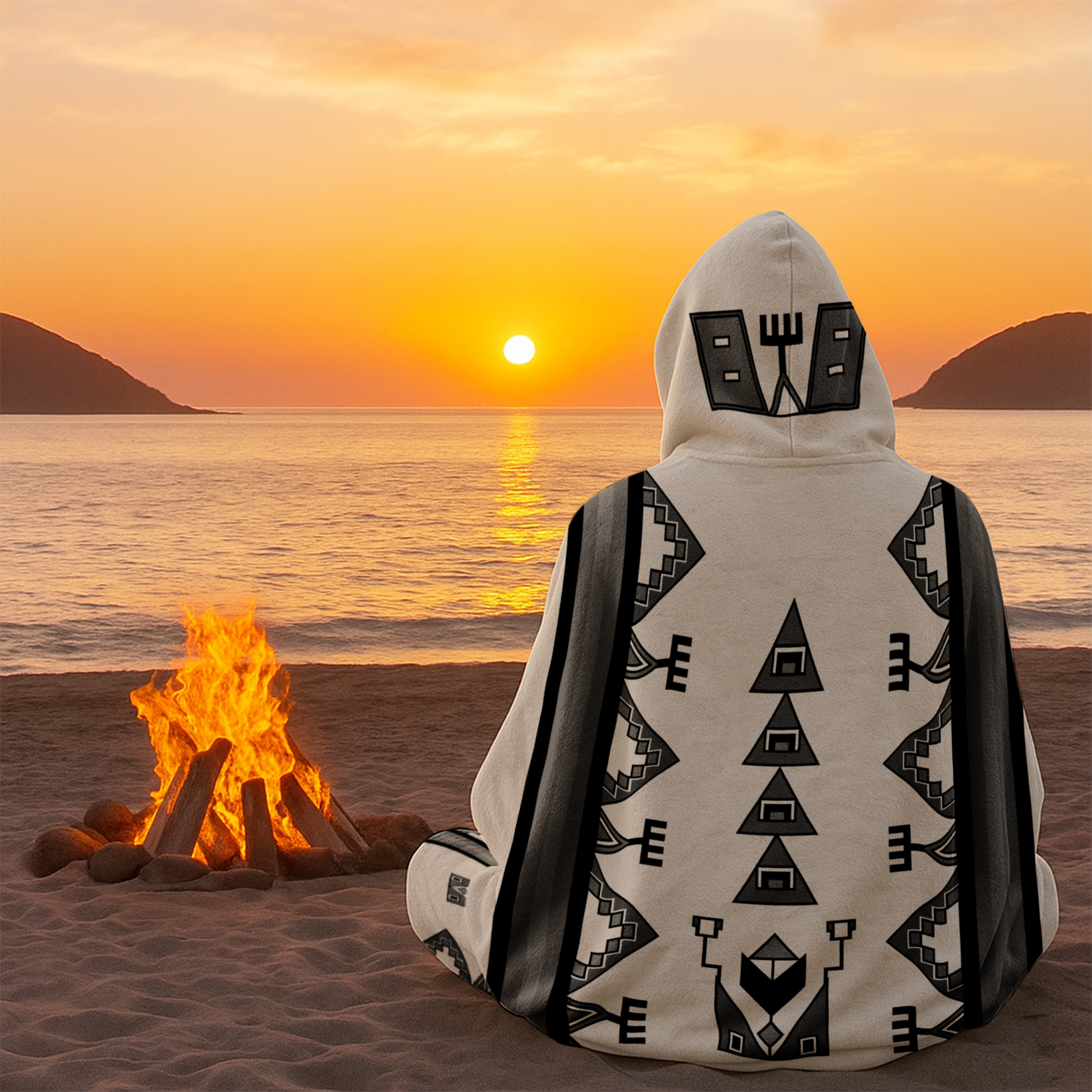 Thunder Drum Men's Hooded Blanket
