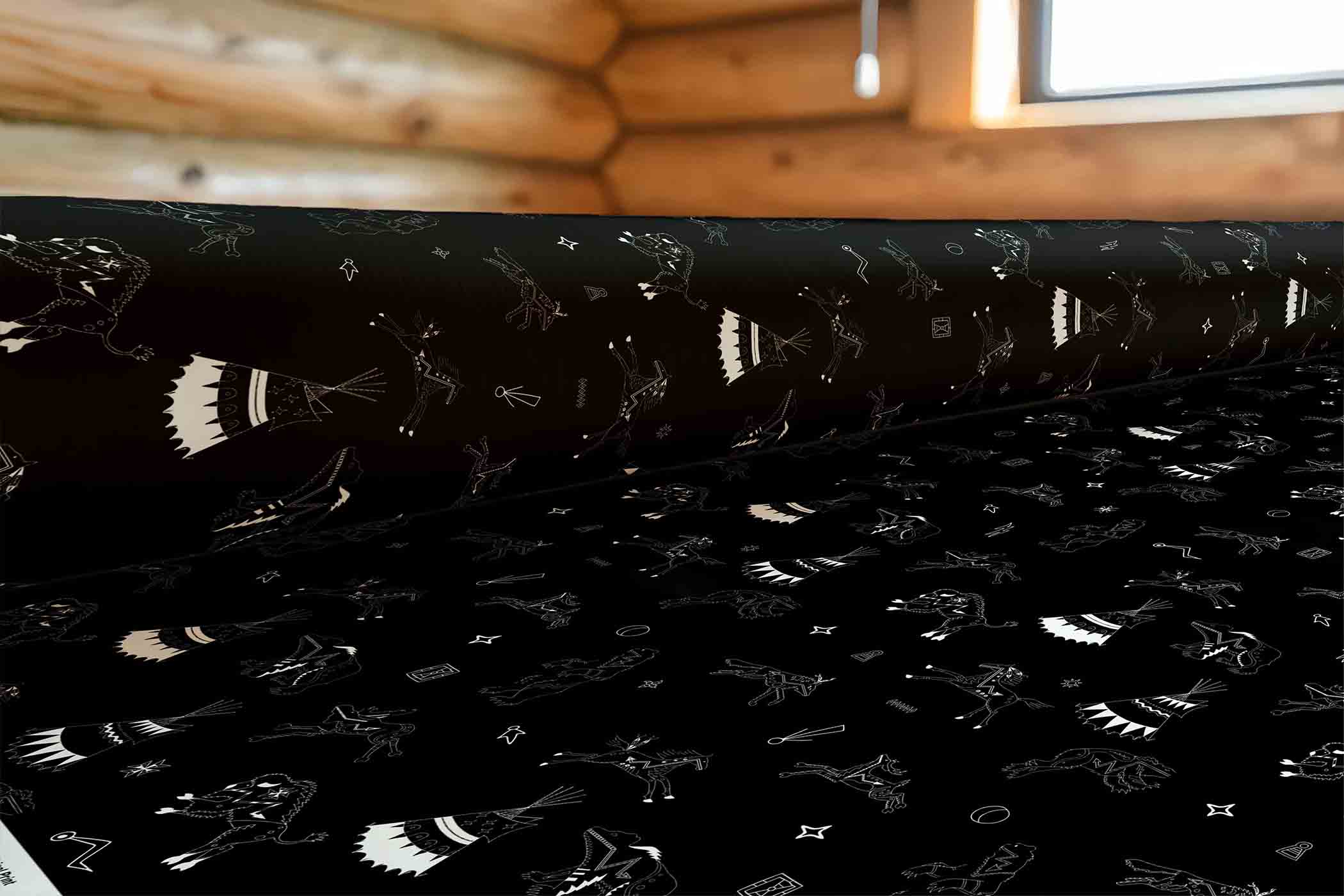 Ledger Dabbles Black 42 Inch Cotton Poplin Pre Order