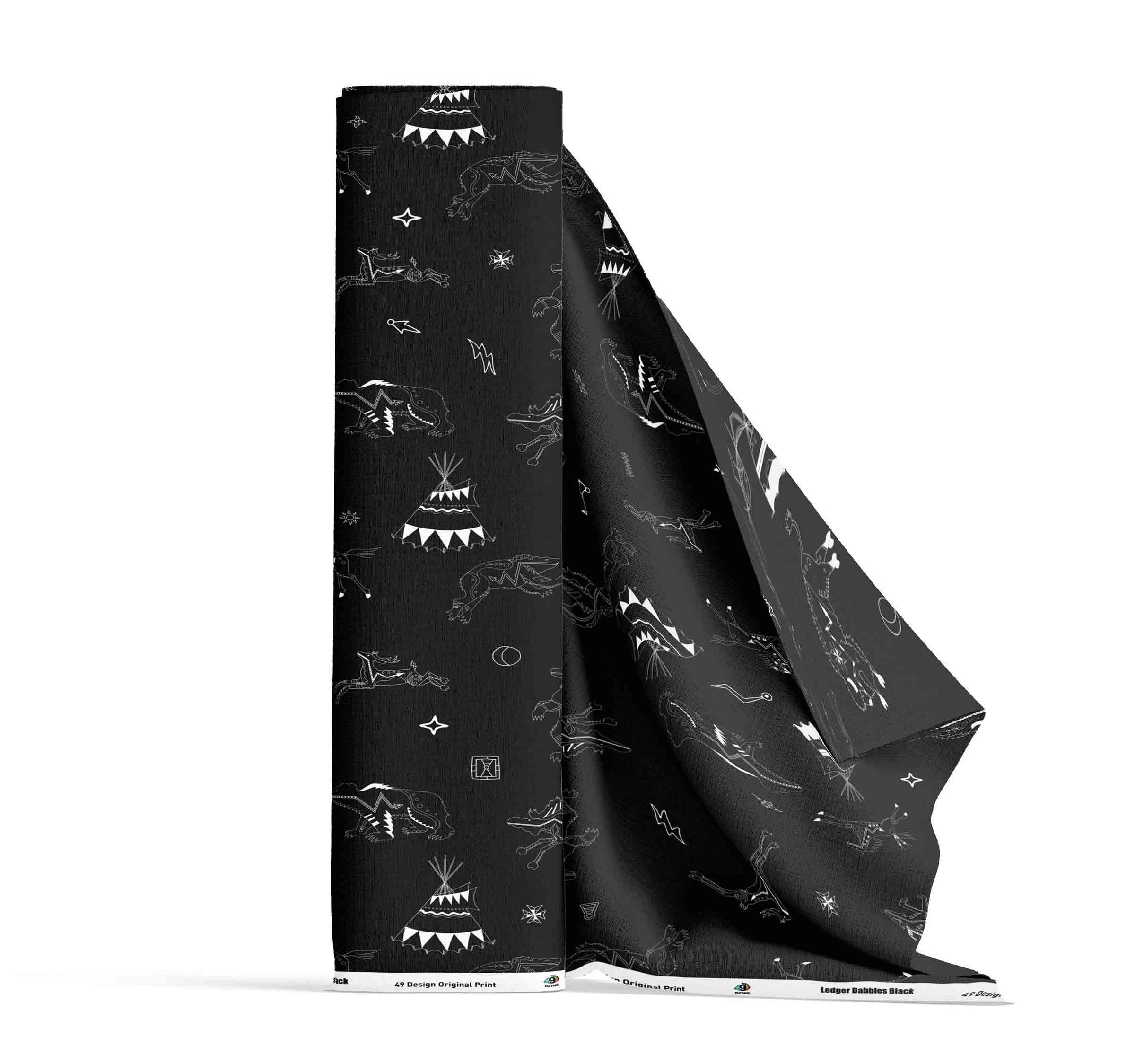 Ledger Dabbles Black 42 Inch Cotton Poplin Pre Order