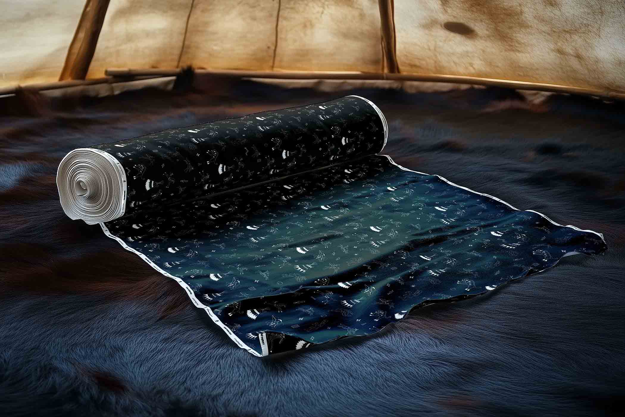 Ledger Dabbles Black 42 Inch Cotton Poplin Pre Order