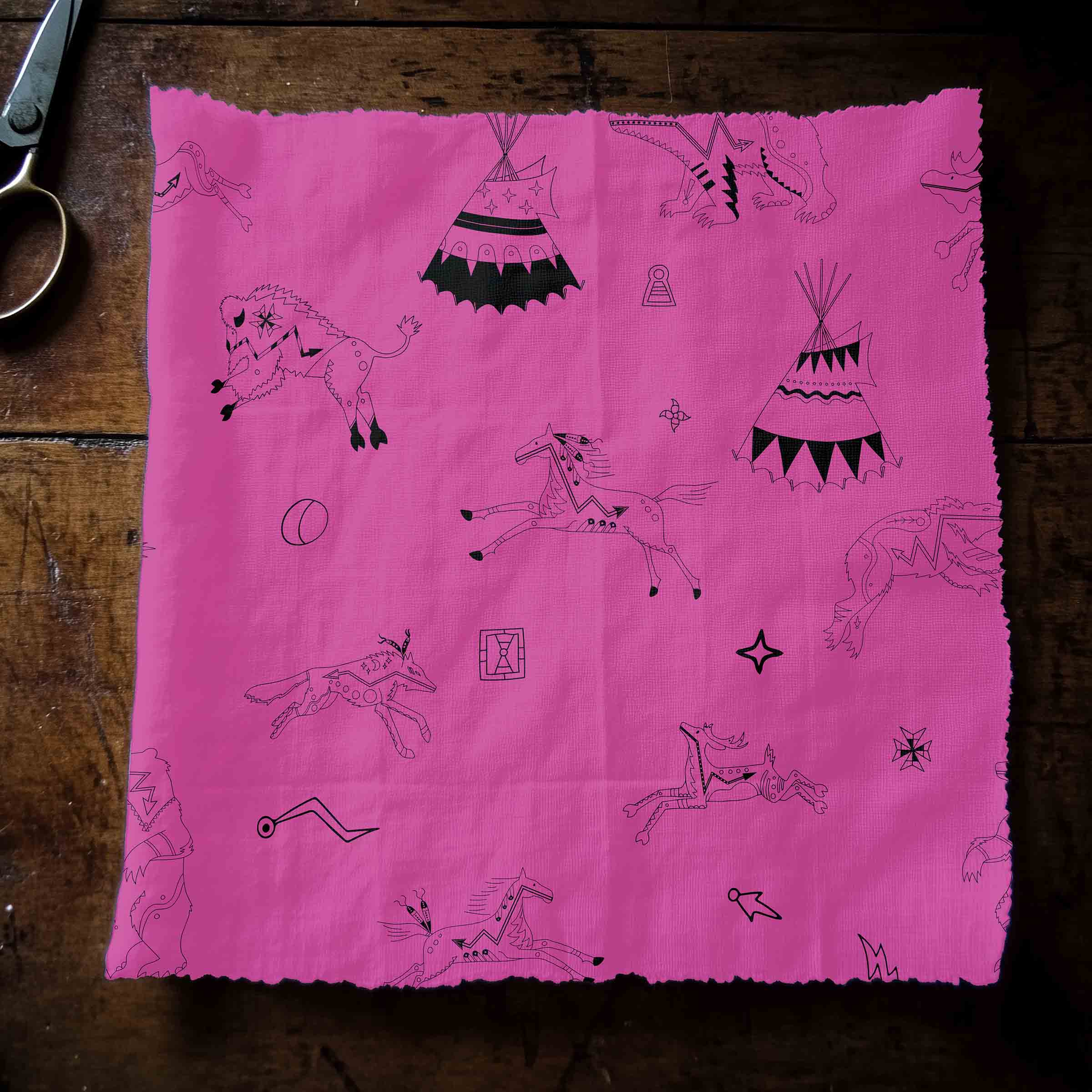 Ledger Dabbles Magenta 42 Inch Cotton Poplin Pre Order