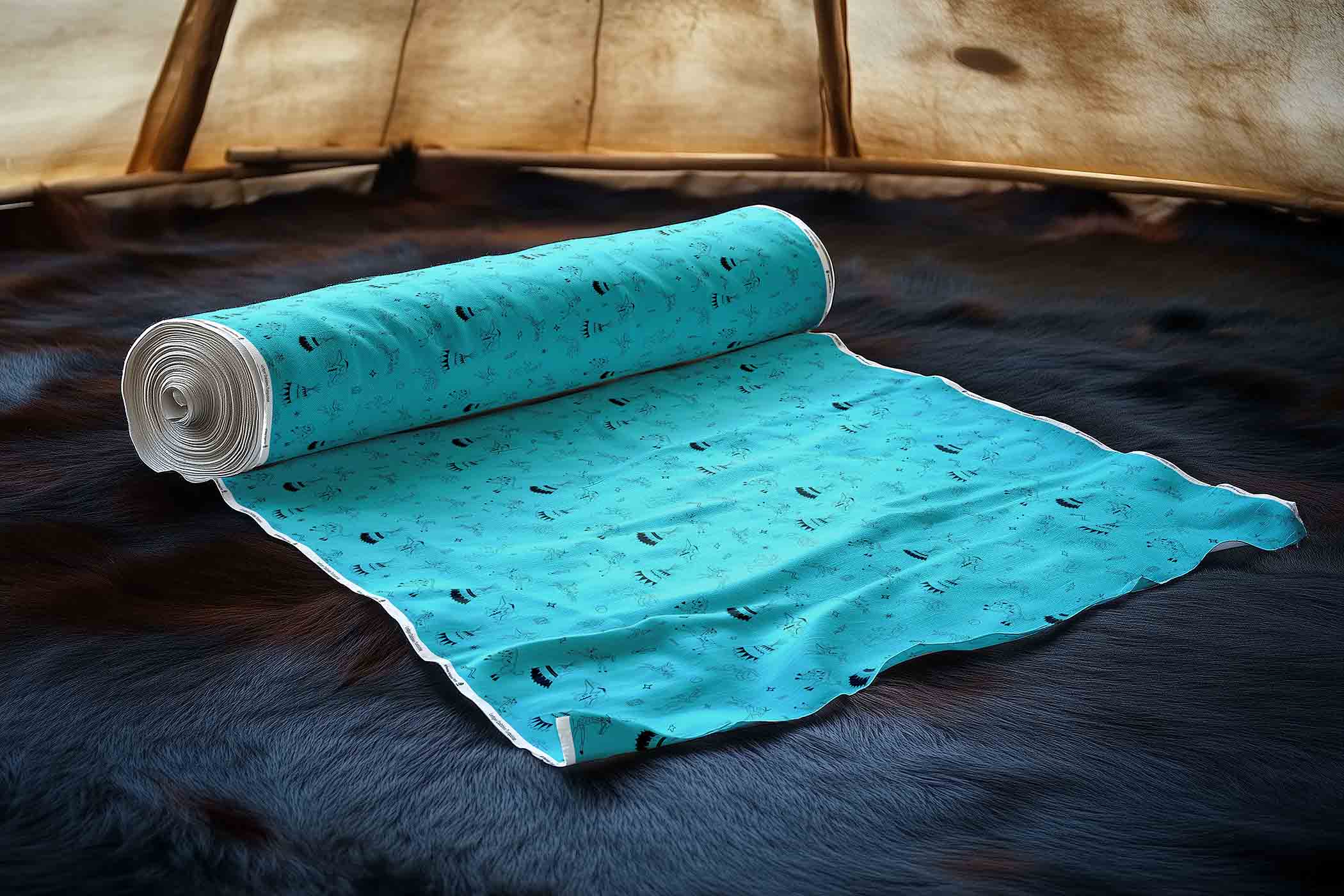 Ledger Dabbles Turquoise 42 Inch Cotton Poplin Pre Order