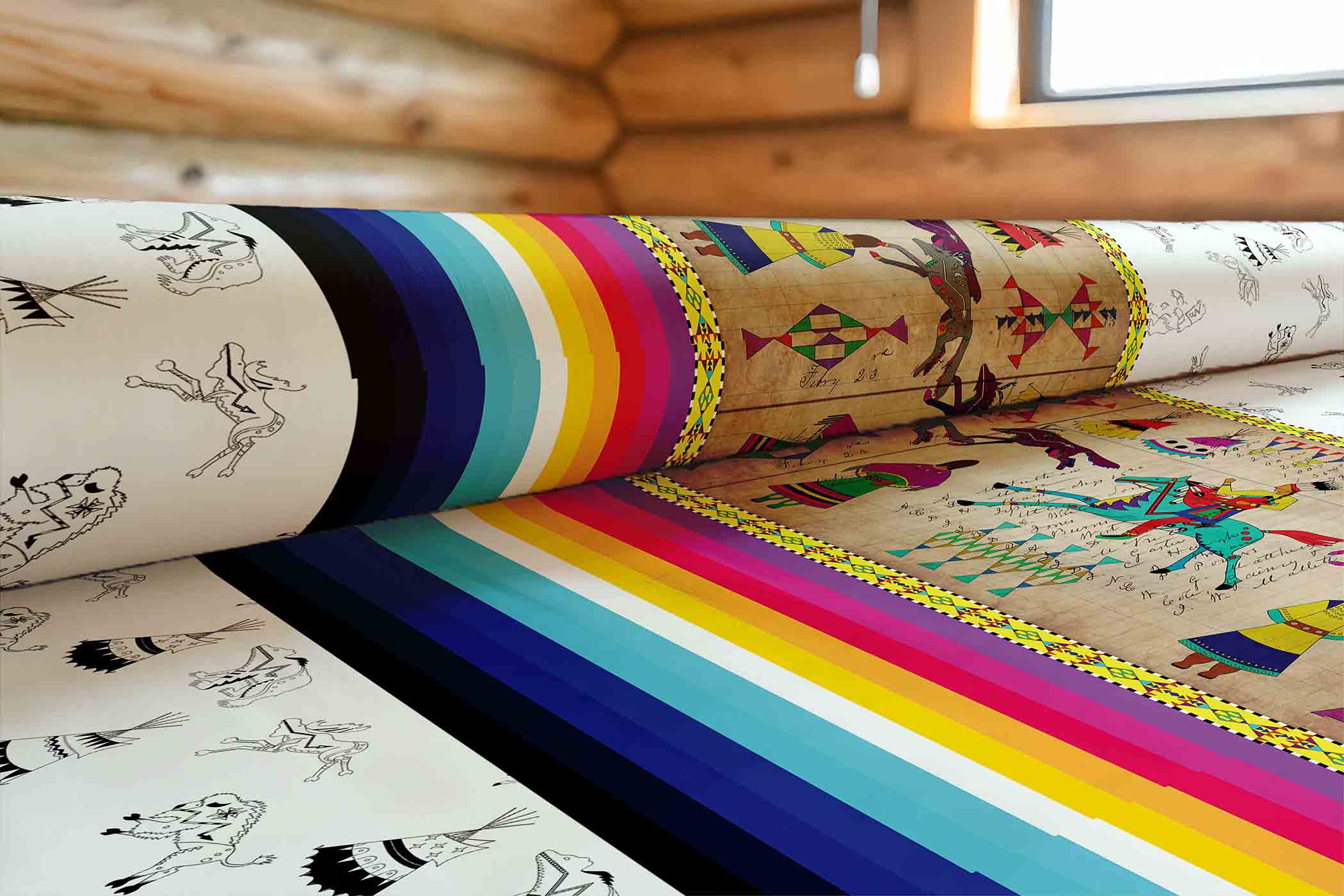 Ledger Village Clay Satin Fabric By the Yard Pre Order