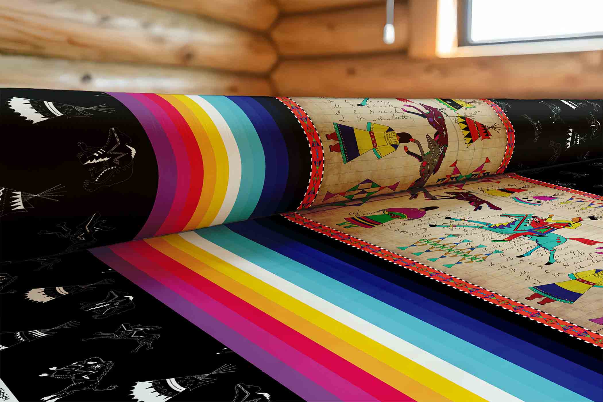 Ledger Village Midnight 42 inch Cotton Poplin Pre Order