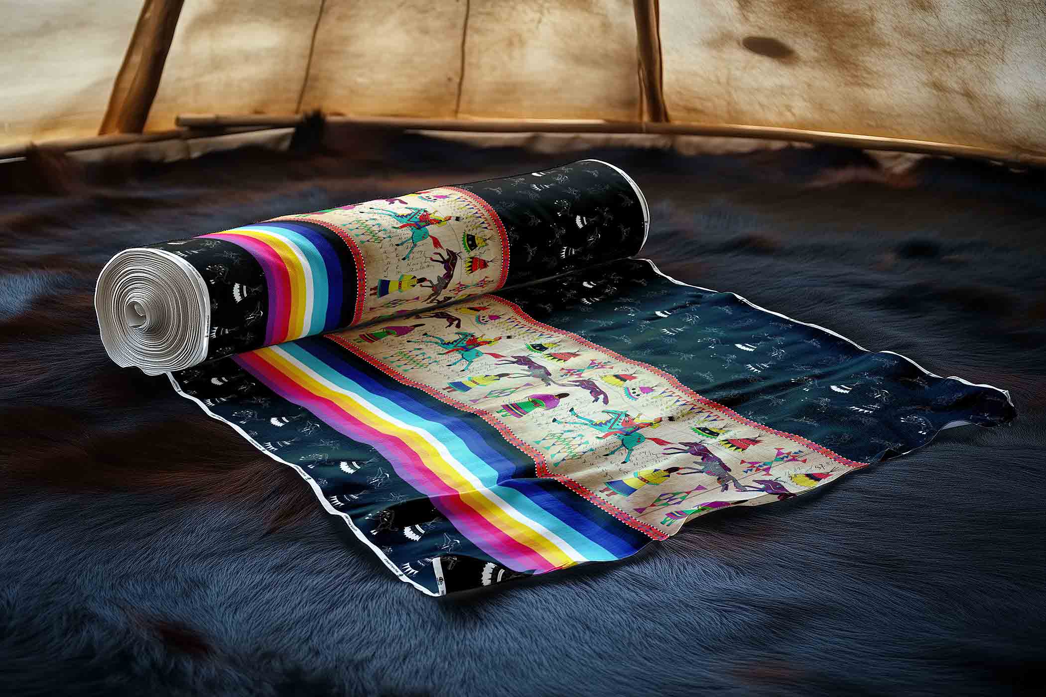 Ledger Village Midnight 42 inch Cotton Poplin Pre Order