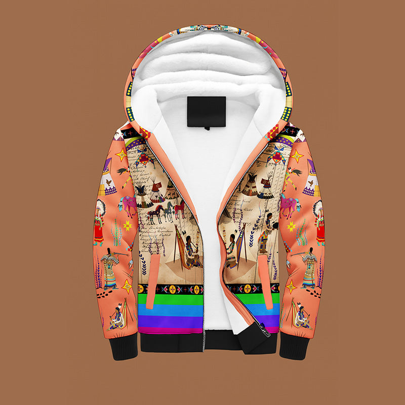 Legacy of the Rainy Chief Orange Sherpa Hoodie