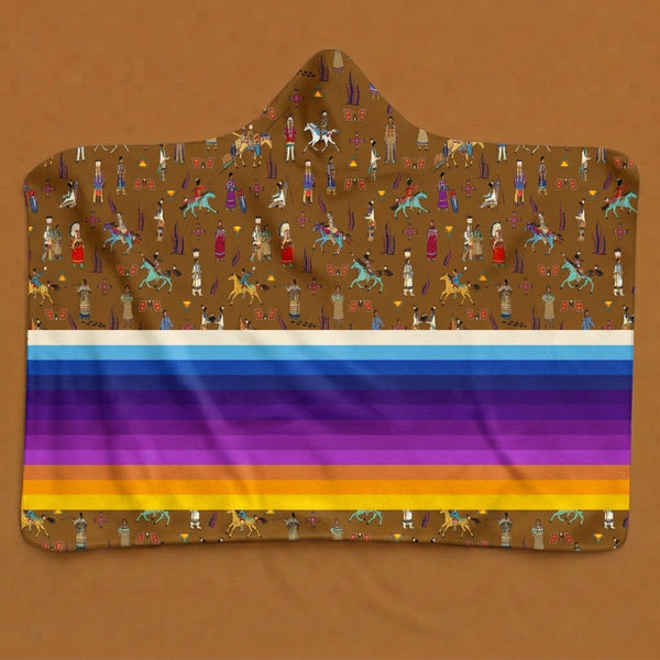 Lineage Figures Brown Hooded Blanket