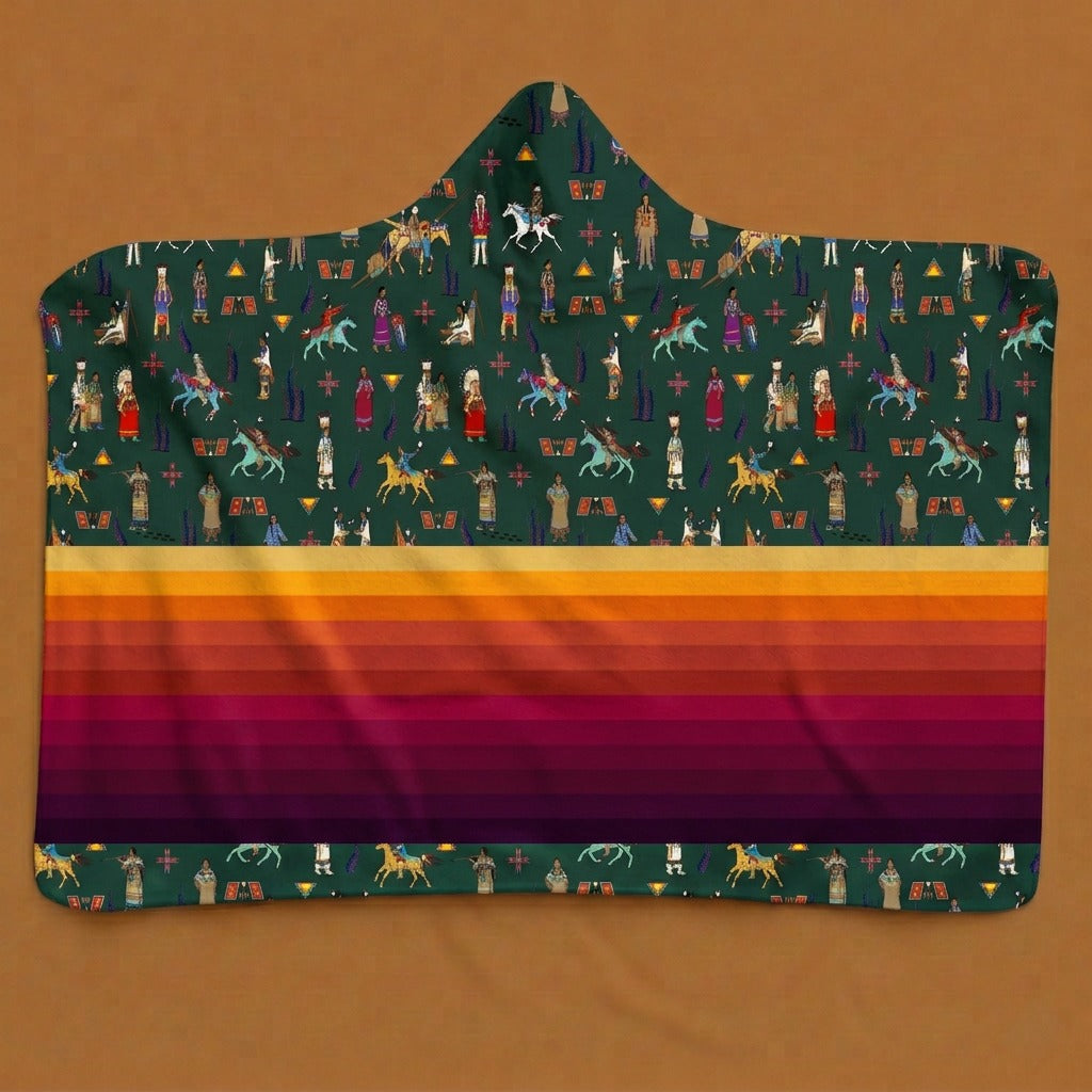 Lineage Figures Emerald Hooded Blanket