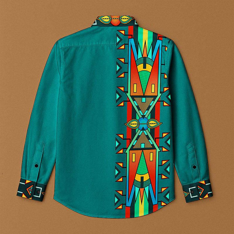 Rainbow Spirit Path Men's Casual Dress Shirt