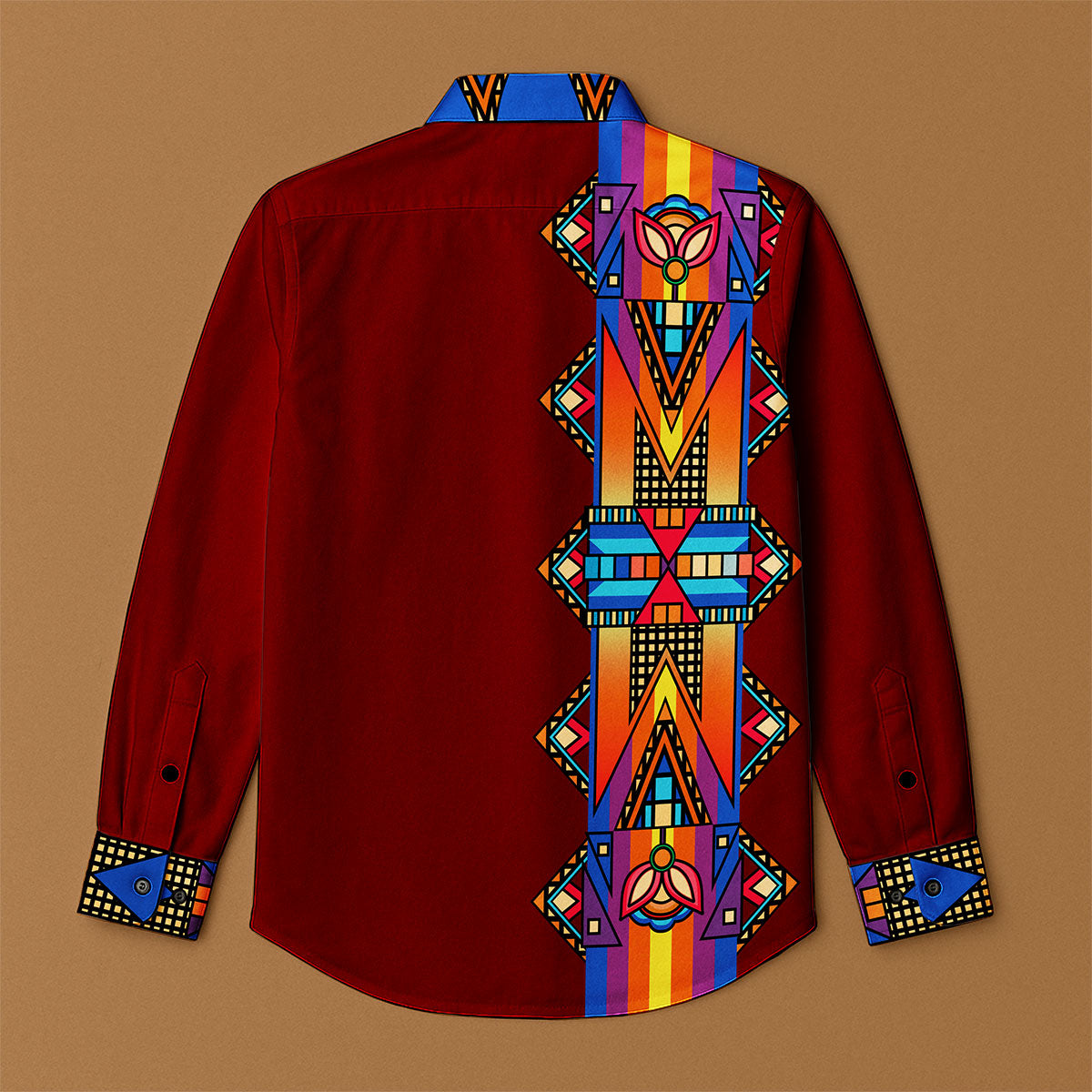 Sunset Pathways Men's Casual Dress Shirt