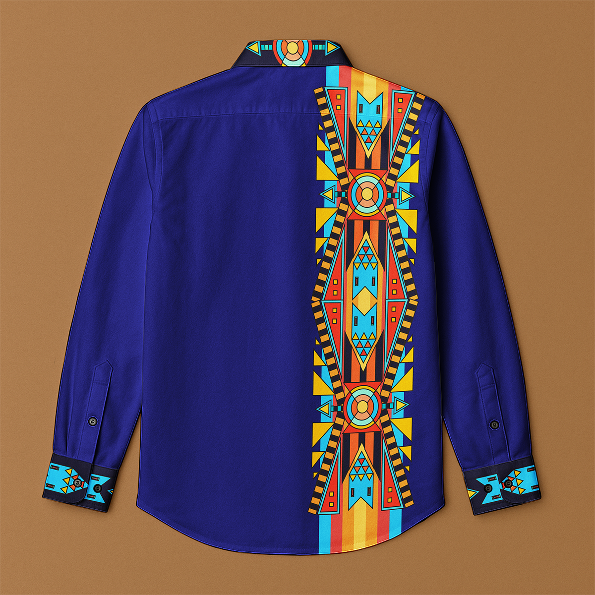 Blooming Spirit Men's Casual Dress Shirt