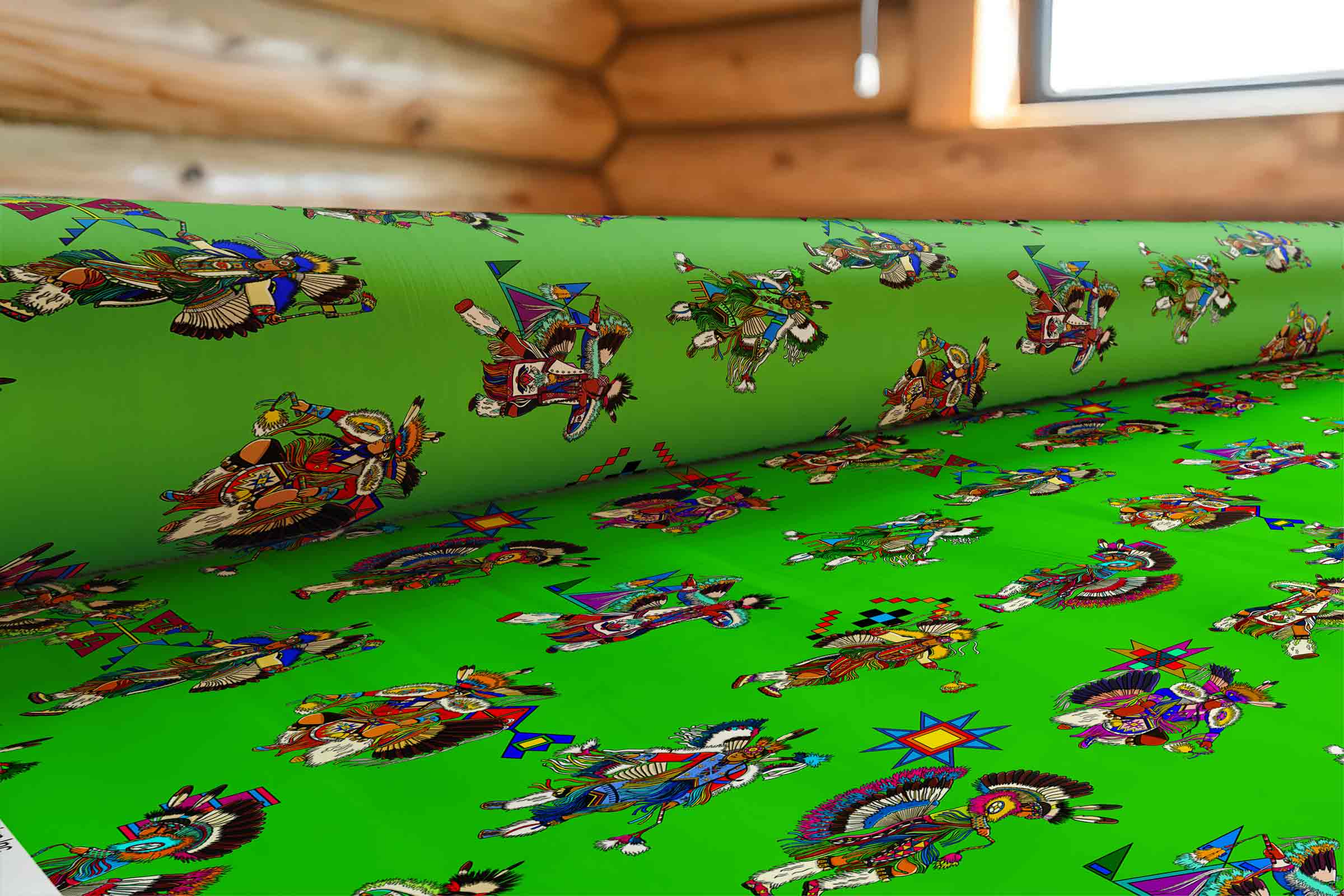 Men's Fancy Dancers Grass Large 42 Inch Cotton Poplin Pre Order