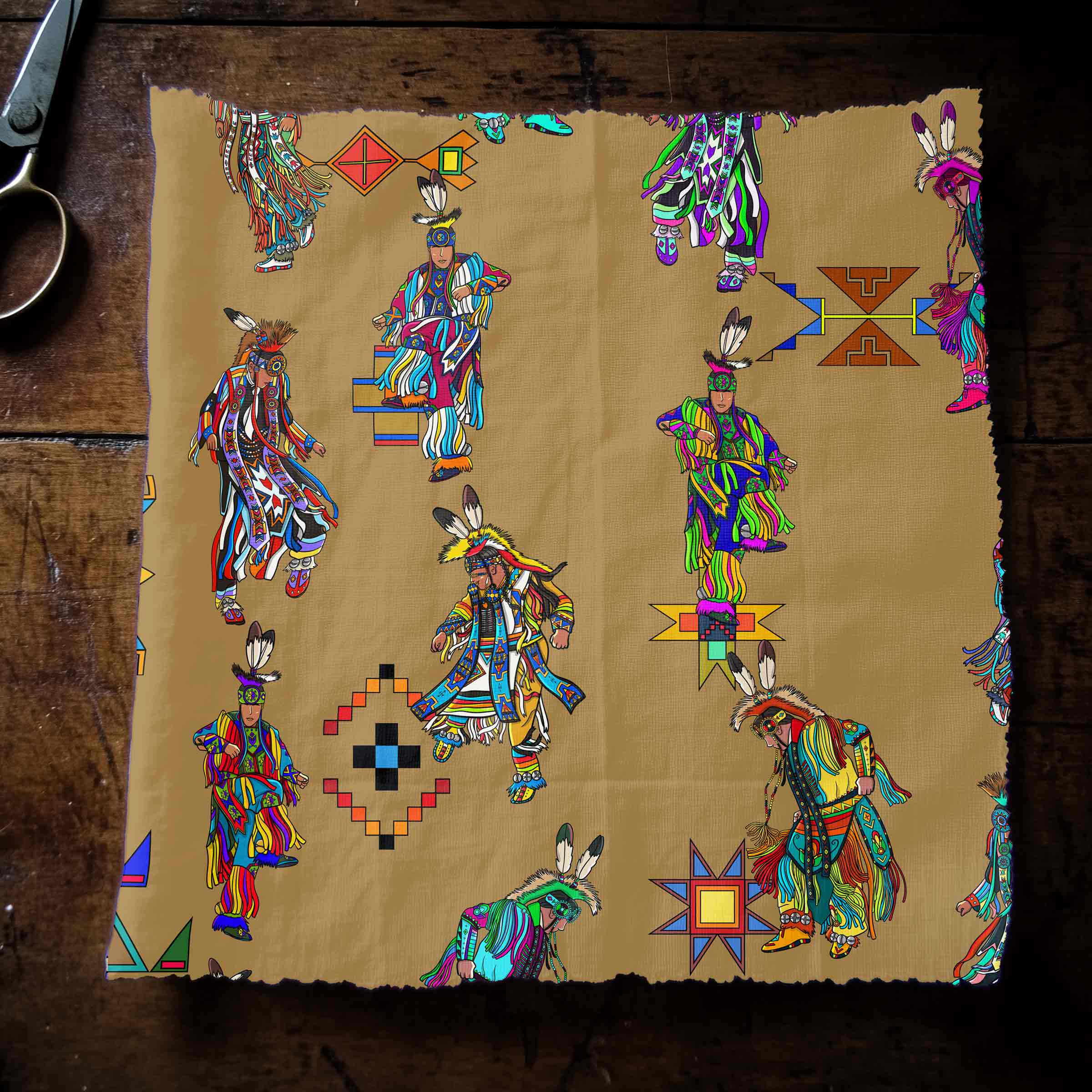 Men's Grass Dancers Earth Small 42 Inch Cotton Poplin Pre Order