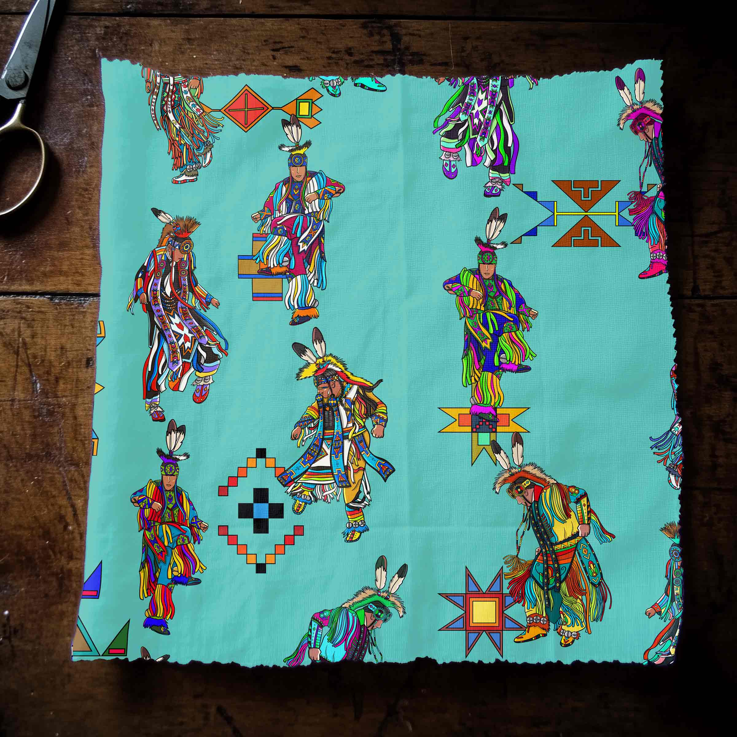 Men's Grass Dancers Eggshell Blue Small 42 Inch Cotton Poplin Pre Order