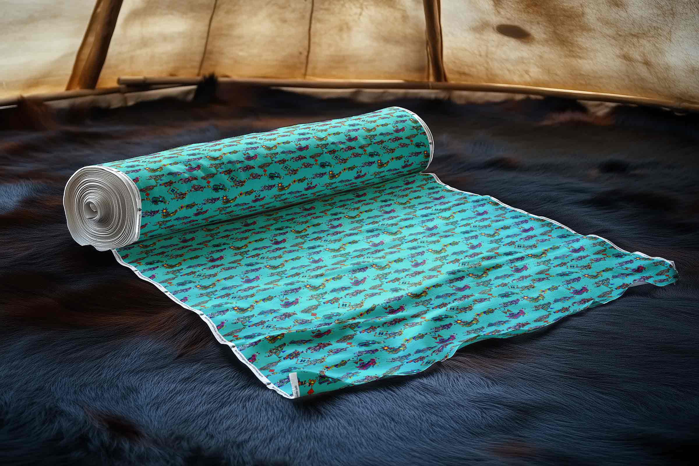 Men's Grass Dancers Eggshell Blue Small 42 Inch Cotton Poplin Pre Order