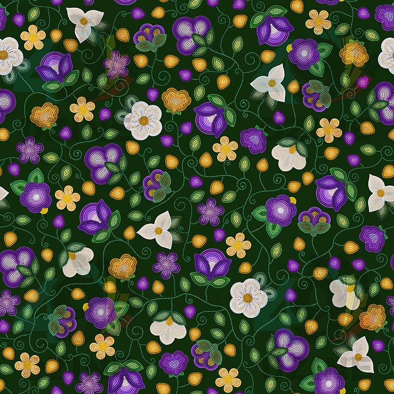 Midnight Moss Bloom Forest 42 Inch Cotton Poplin Pre Order