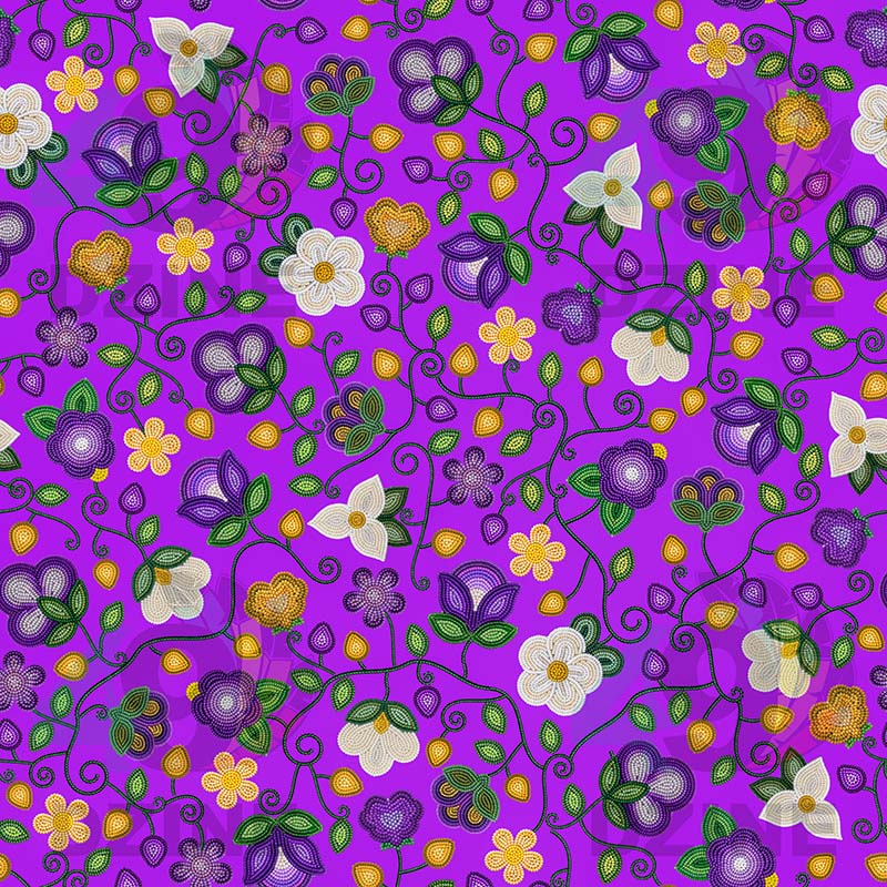Midnight Moss Bloom Purple 42 Inch Cotton Poplin Pre Order