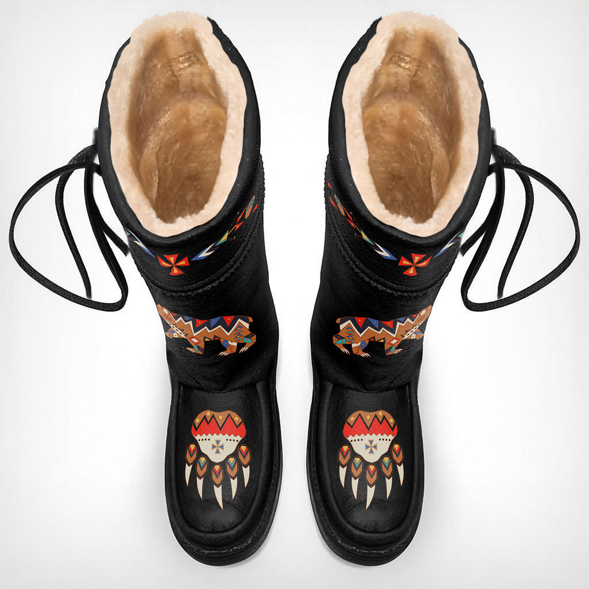 Morning Star Bear Black Real Leather MocLux Tall