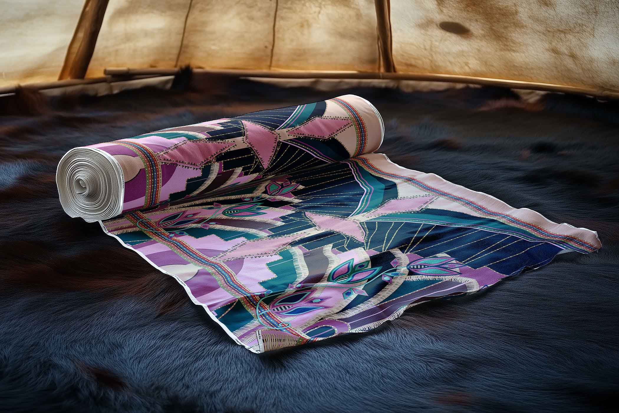 Mosaic Mirage Blush 42 Inch Cotton Poplin Pre Order