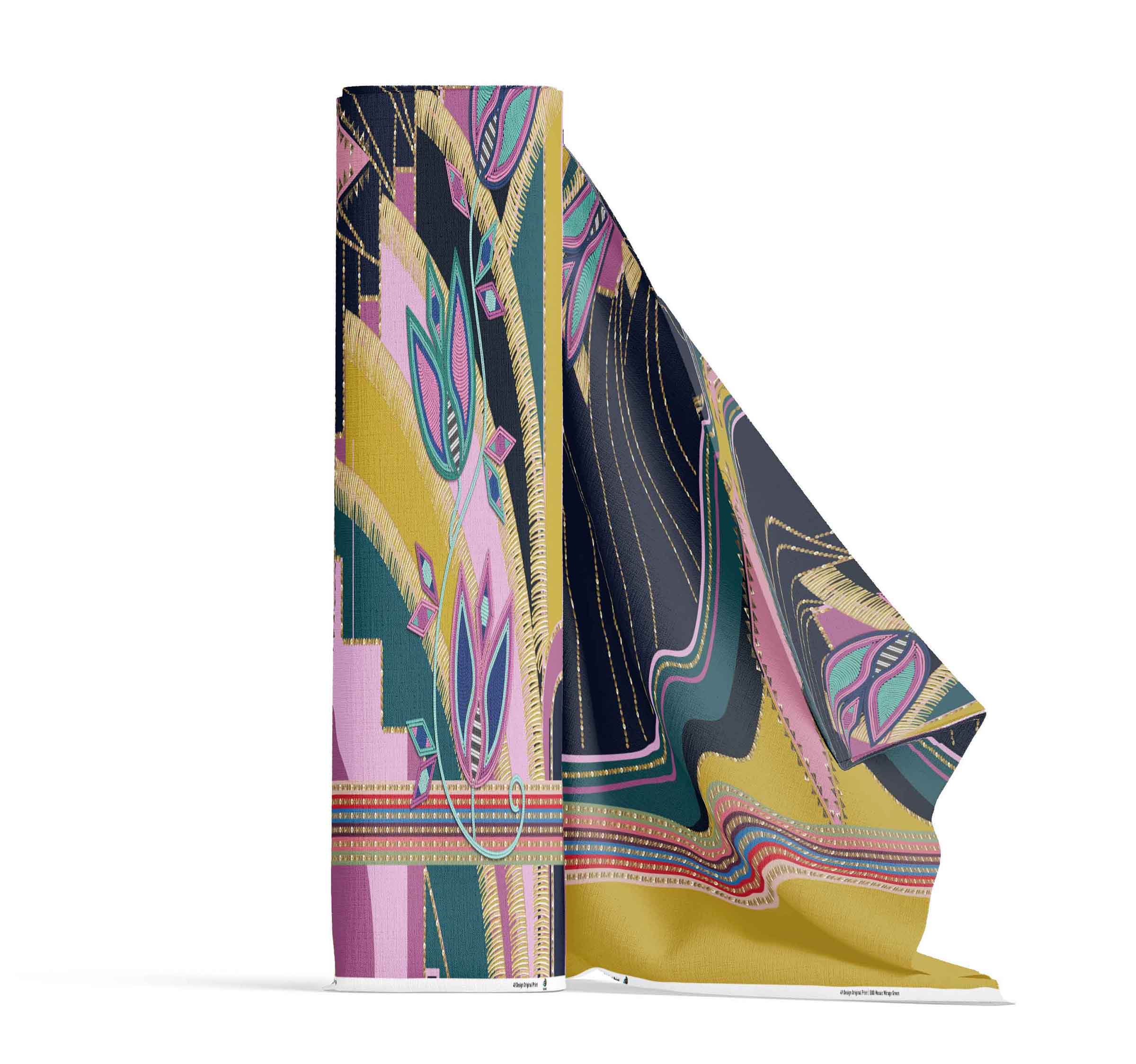 Mosaic Mirage Green 42 Inch Cotton Poplin Pre Order