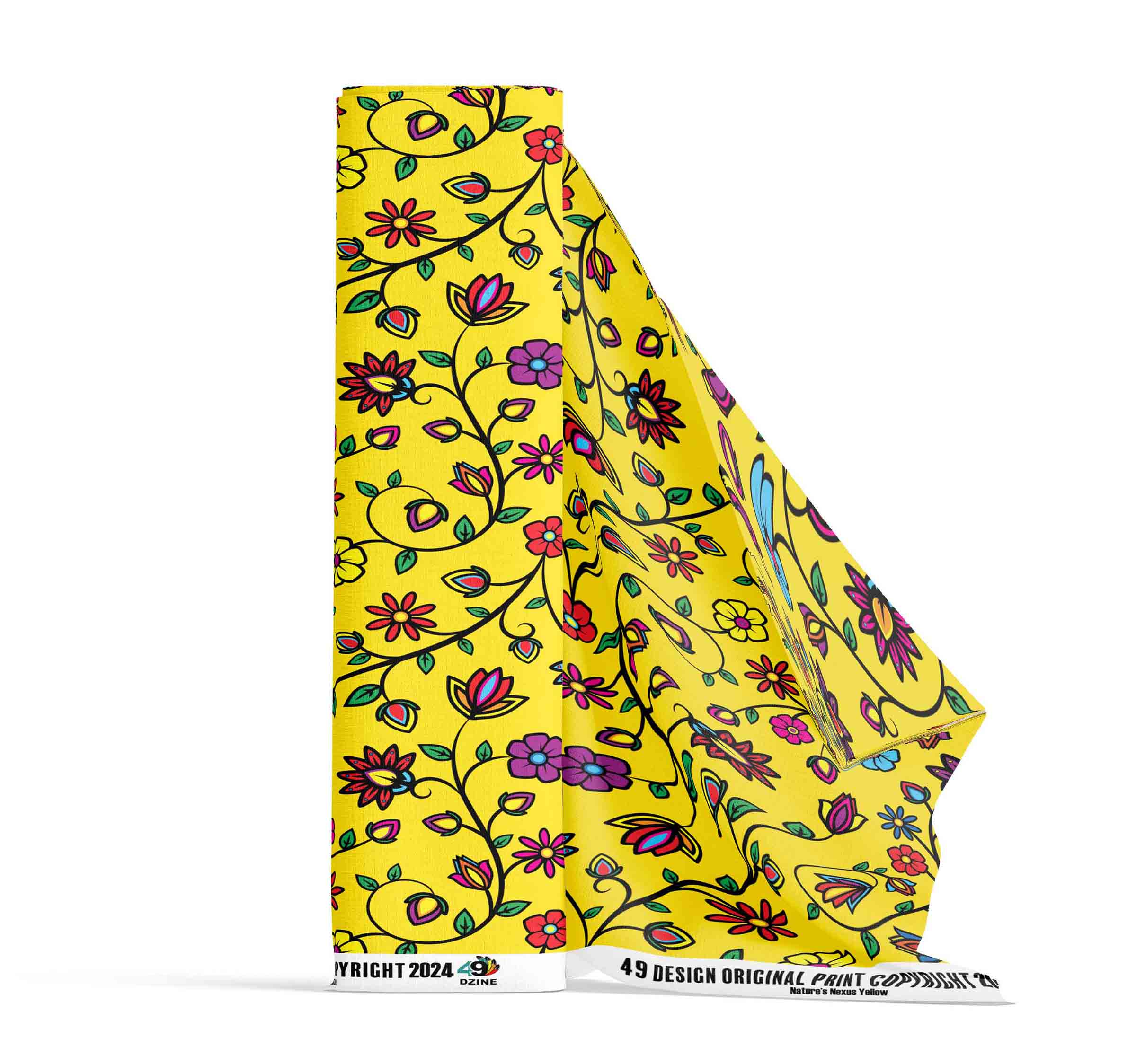Nature's Nexus Yellow 42 Inch Cotton Poplin Pre Order