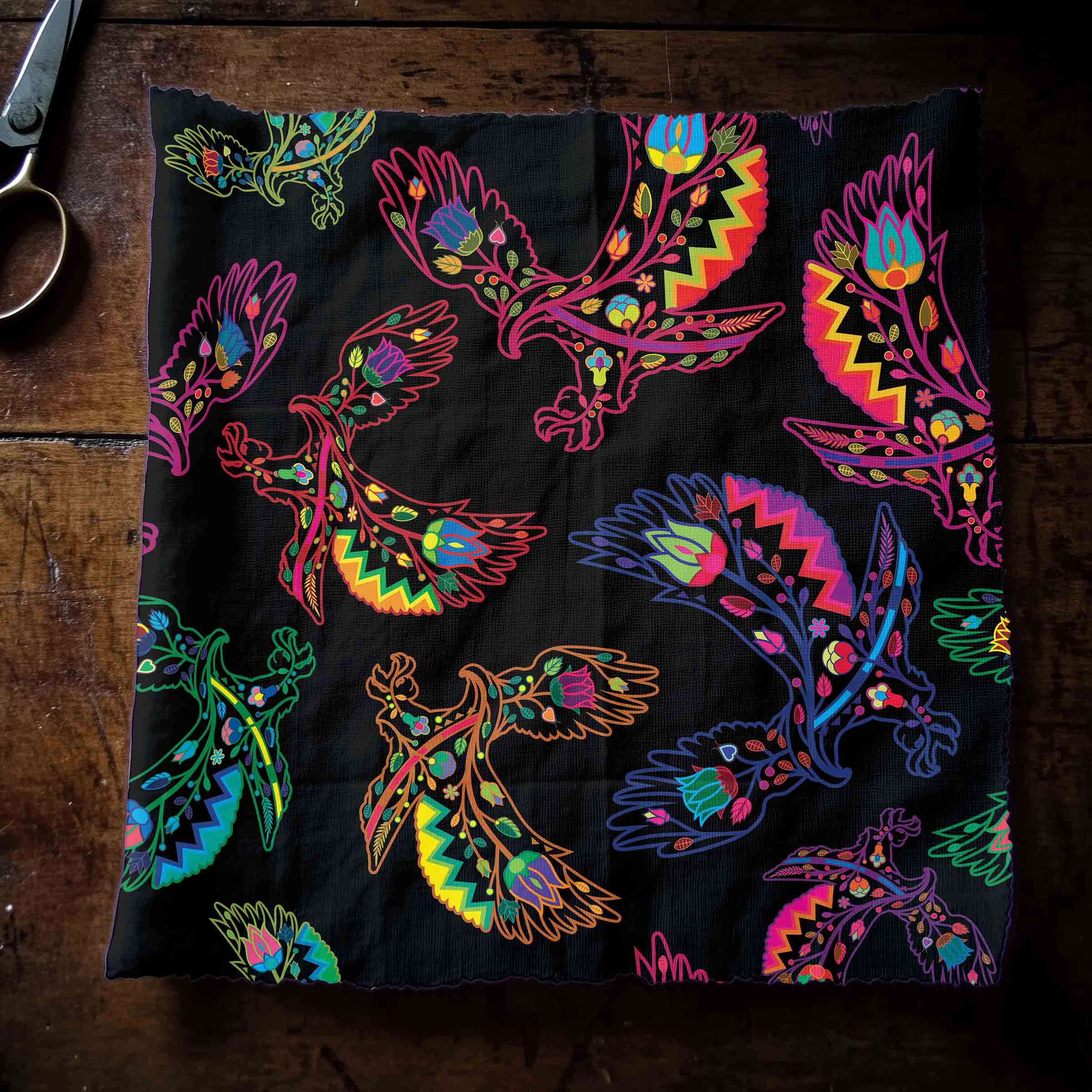 Neon Floral Eagles 42 inch Cotton Poplin Pre Order