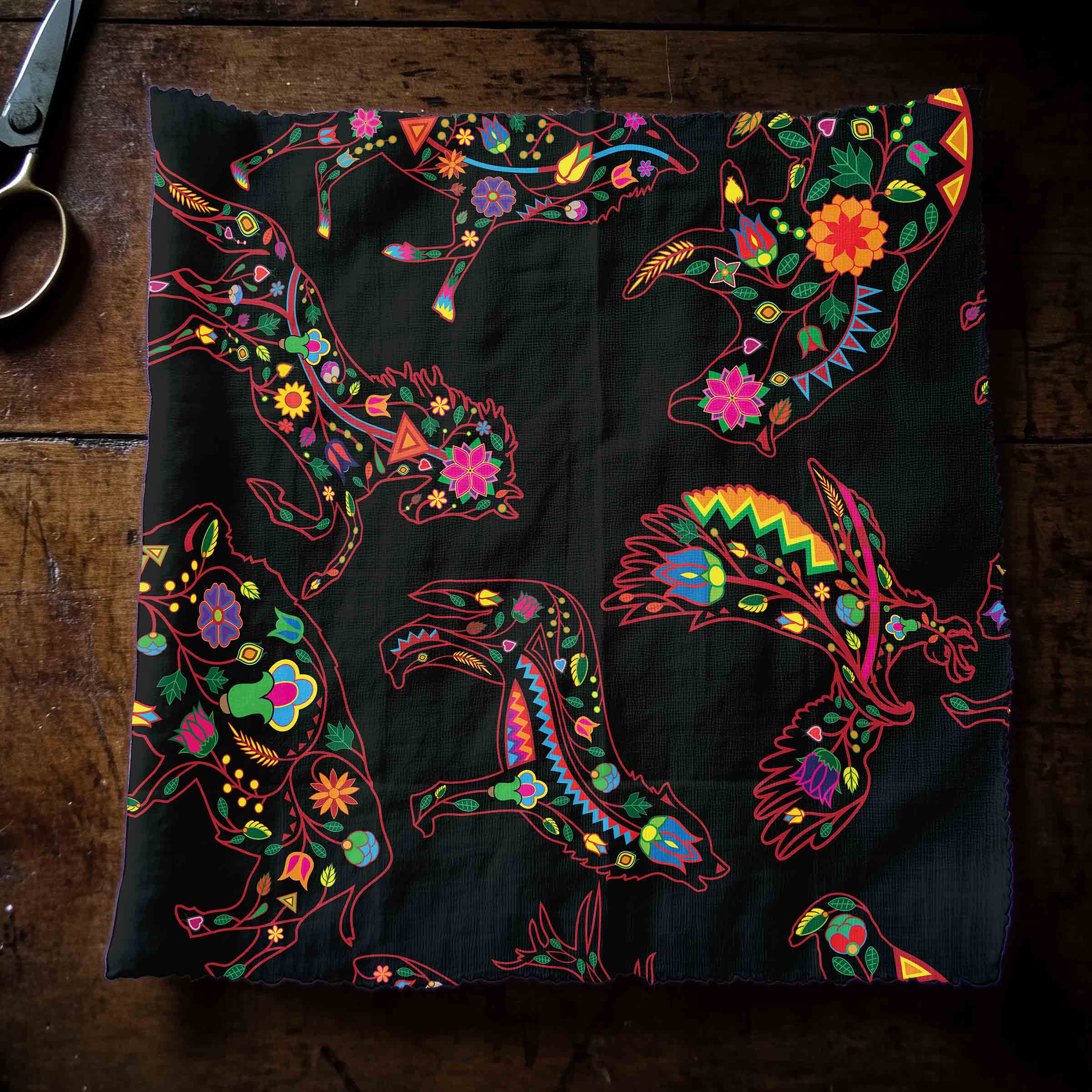 Neon Floral Animals 42 inch Cotton Poplin Pre Order