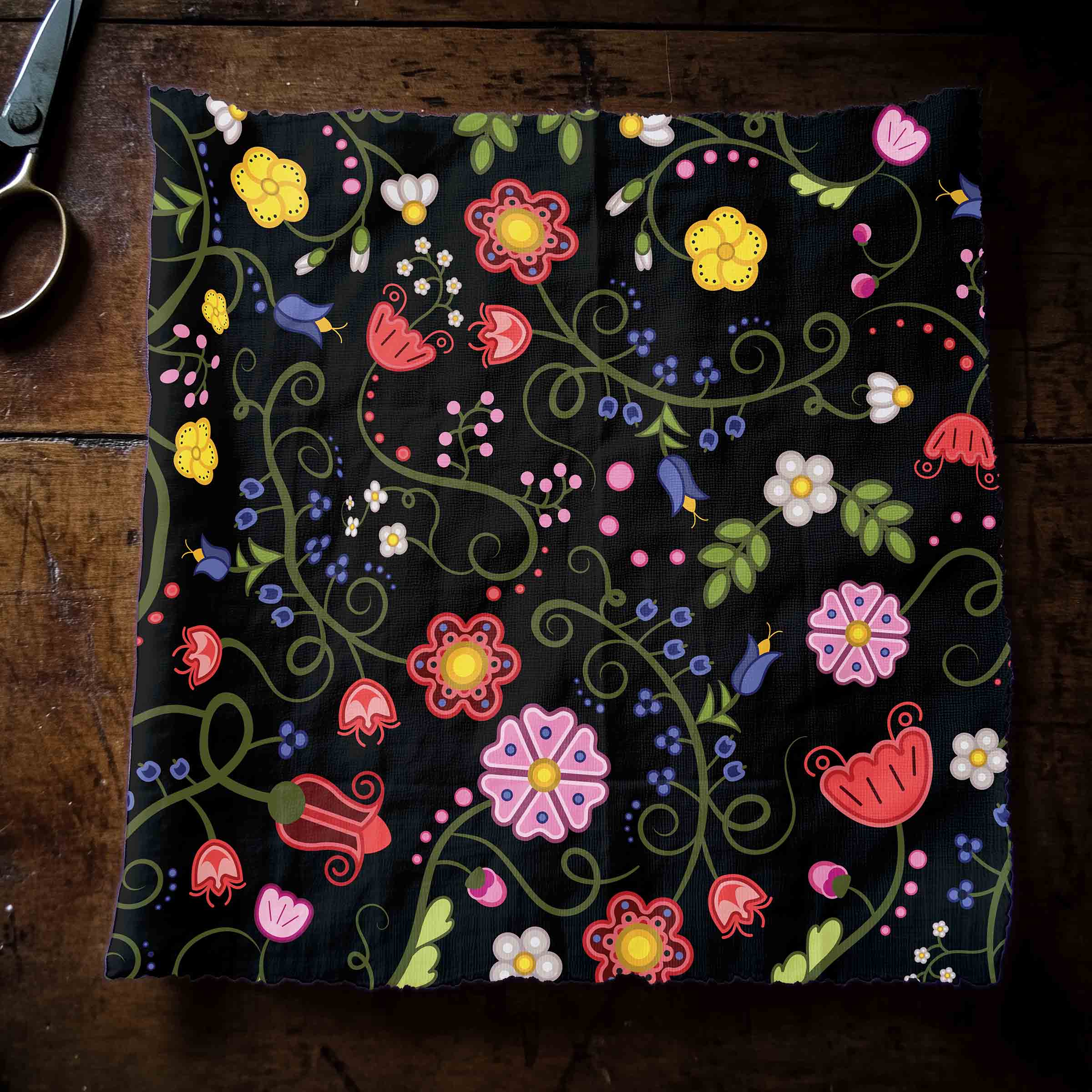 Nipin Blossom Midnight 42 inch Cotton Poplin Pre Order