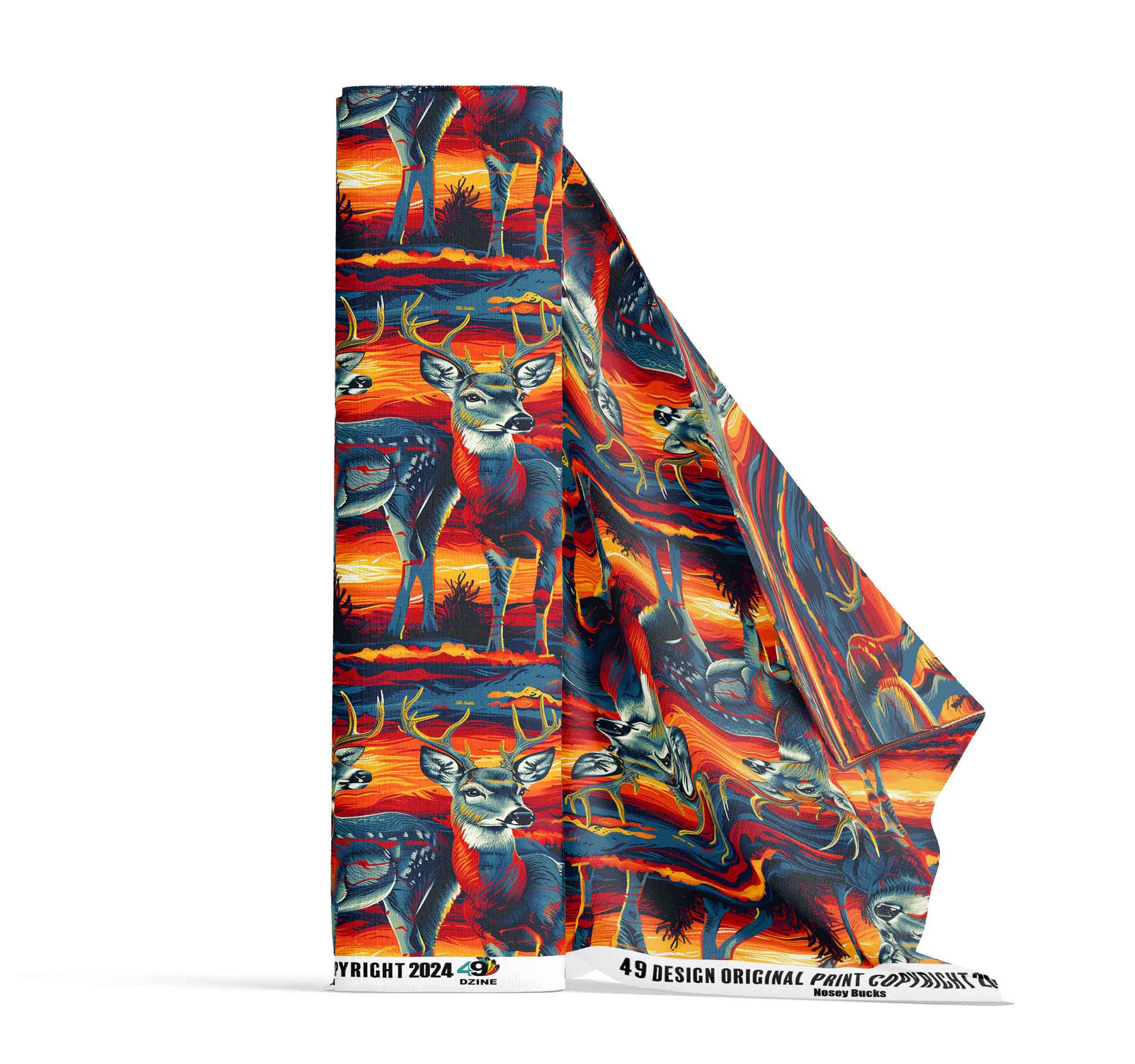 Nosey Bucks 42 Inch Cotton Poplin Pre Order