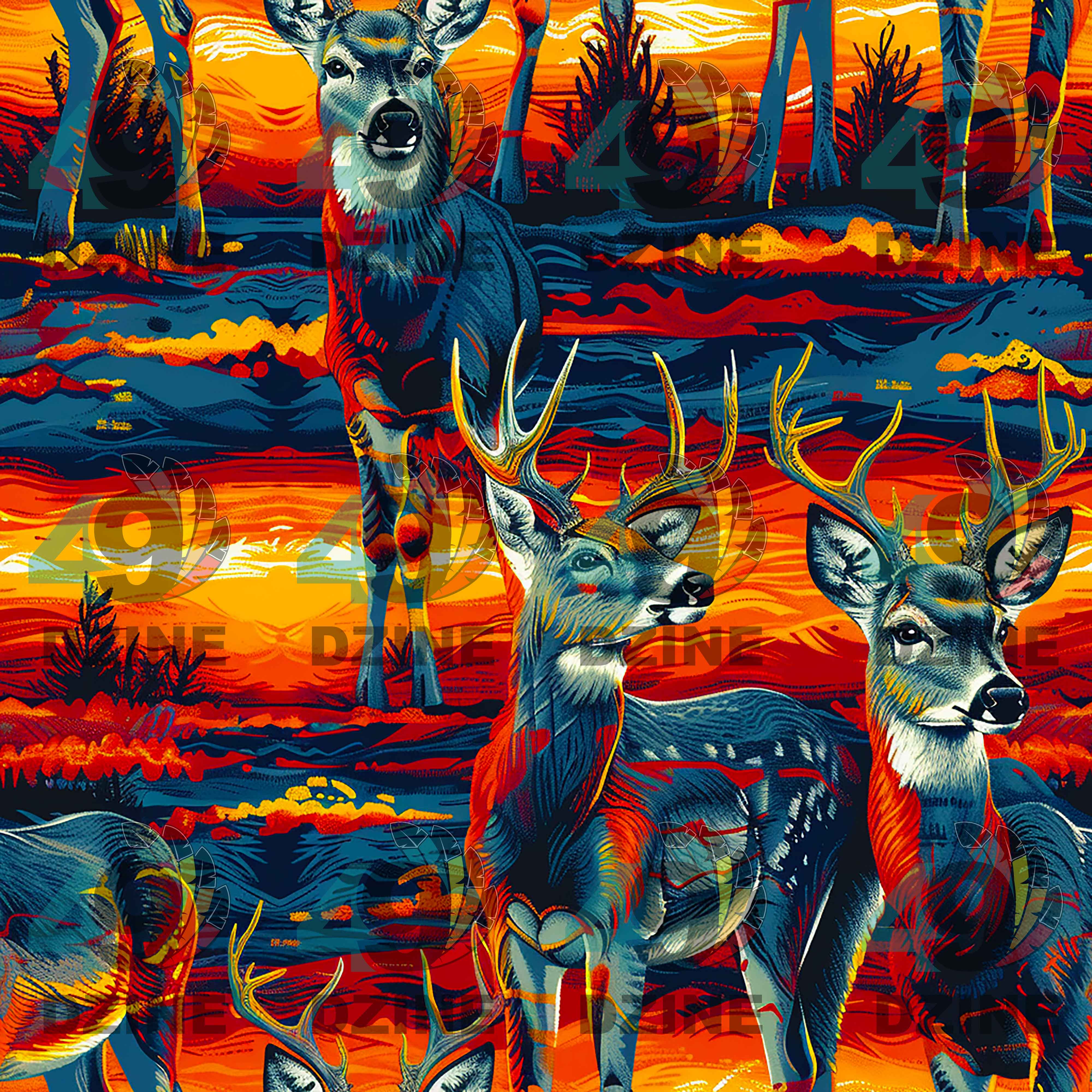 Nosey Bucks 42 Inch Cotton Poplin Pre Order