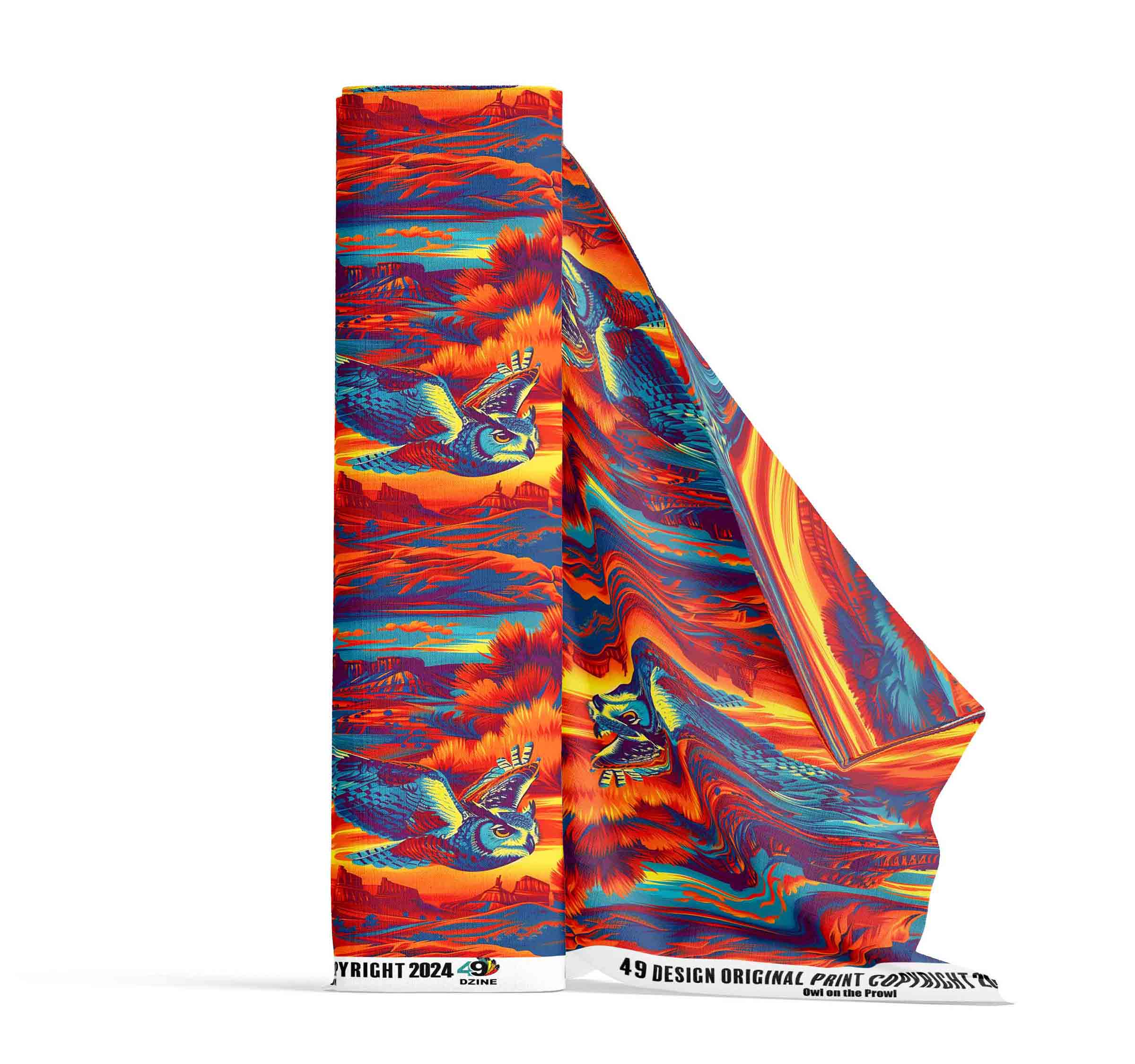 Owl on the Prowl 42 Inch Cotton Poplin Pre Order