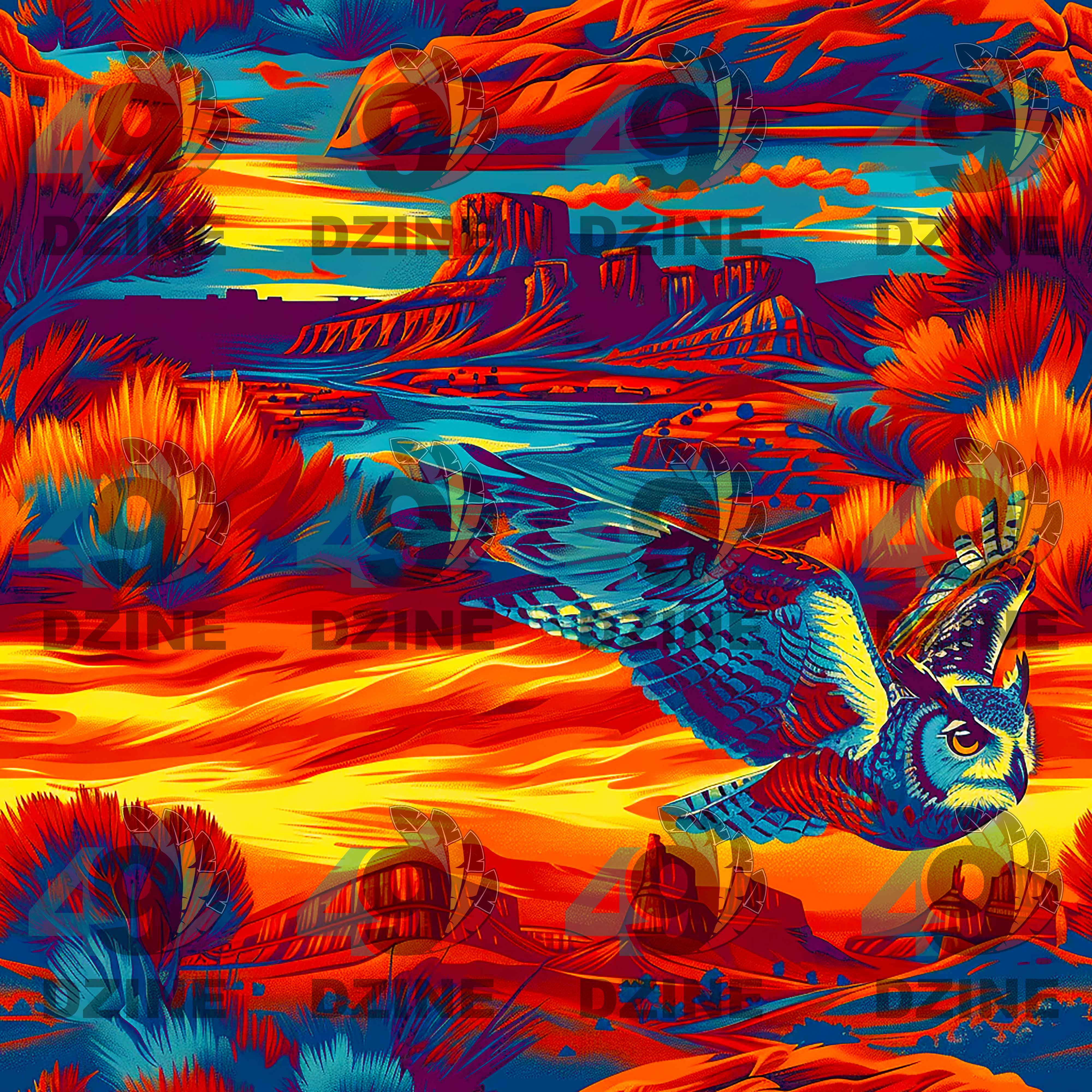 Owl on the Prowl 42 Inch Cotton Poplin Pre Order