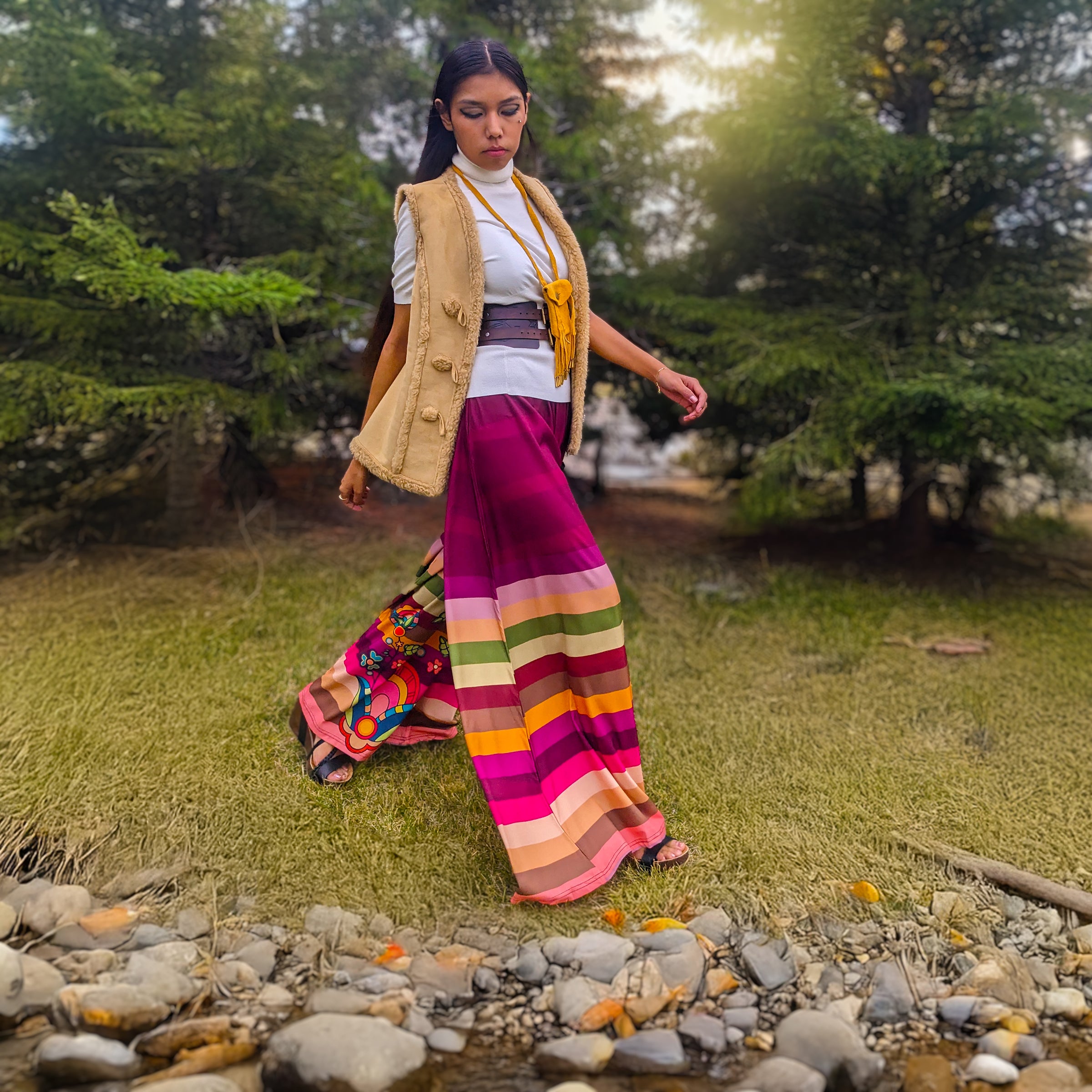 Whispering Leaves Ribbon Pants