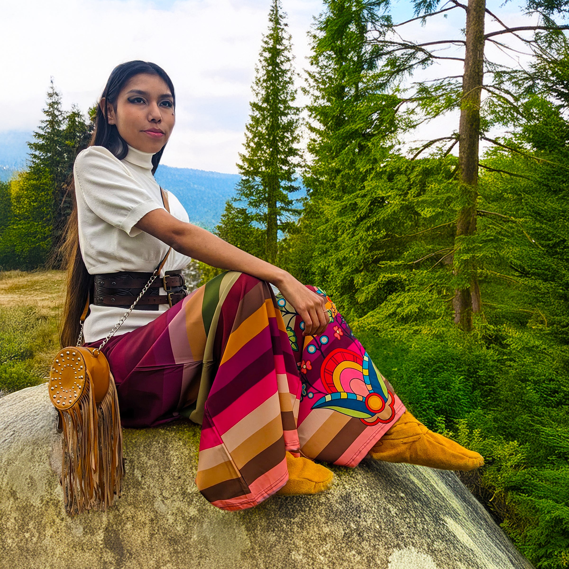 Whispering Leaves Ribbon Pants