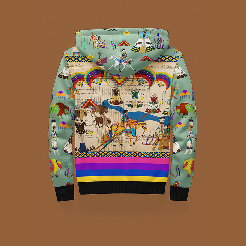 Path to Treaty Sage Sherpa Hoodie