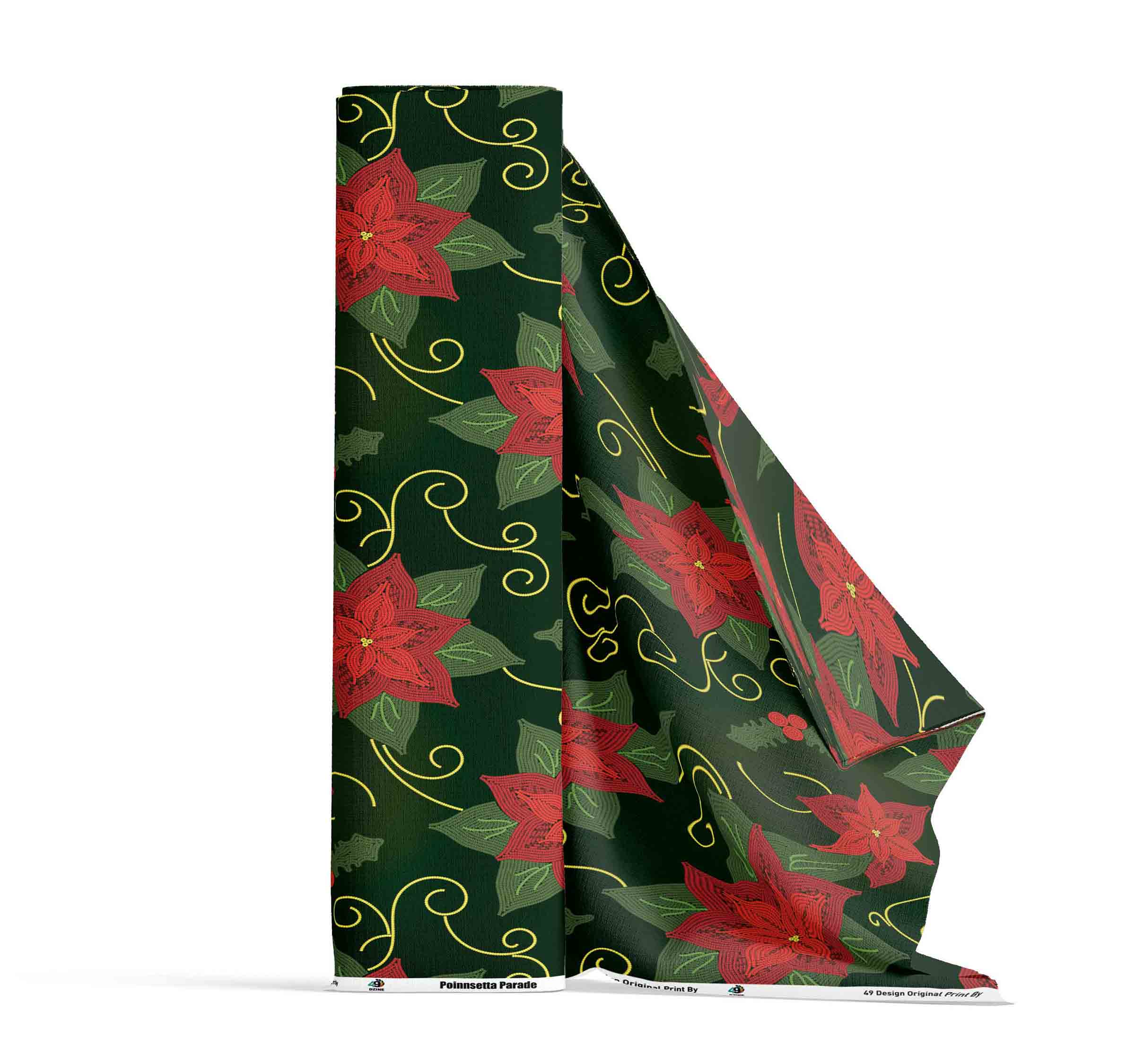 Poinnsettia Parade 42 Inch Cotton Poplin Pre Order