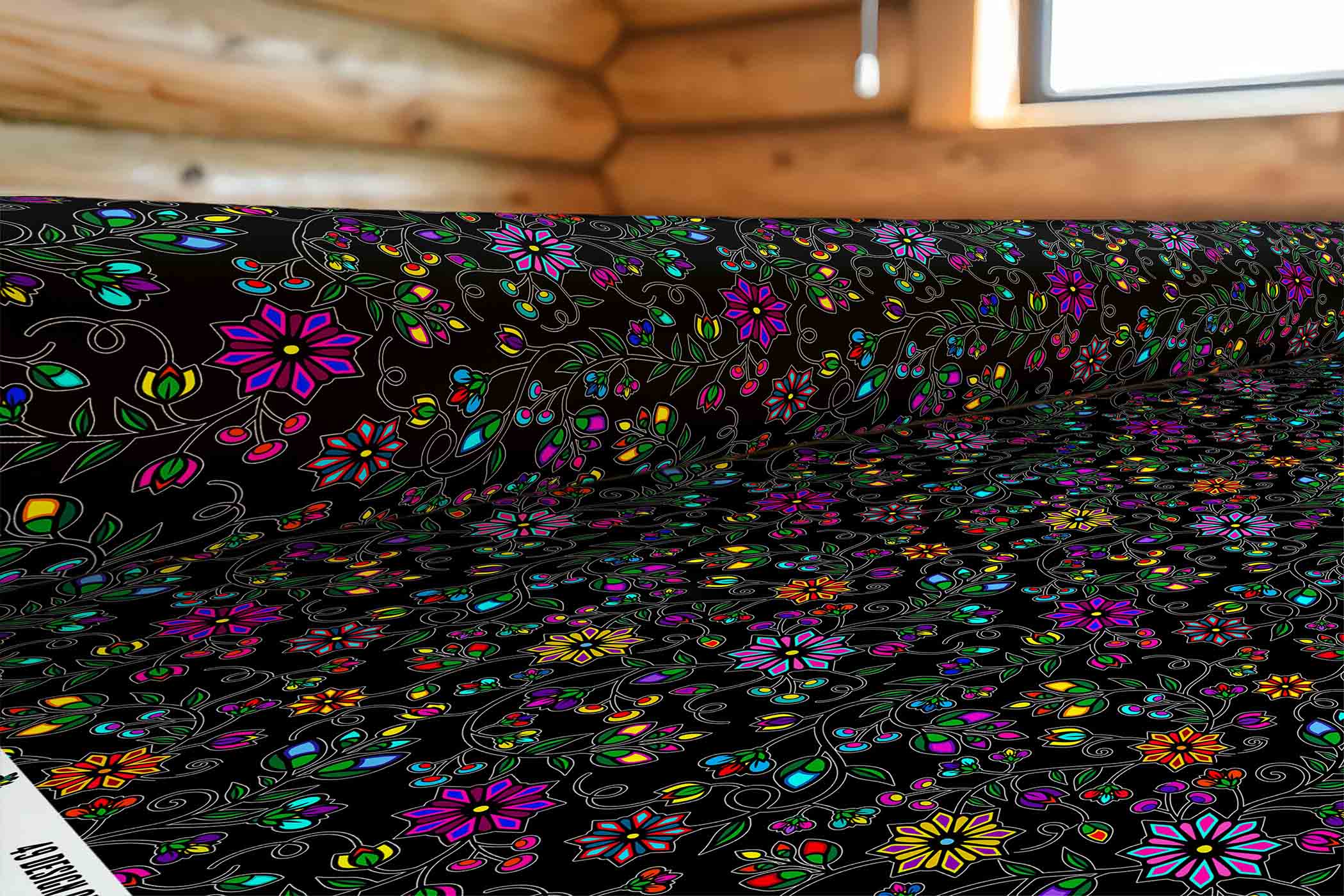 Prairie Paintbrush Black 42 Inch Cotton Poplin Pre Order