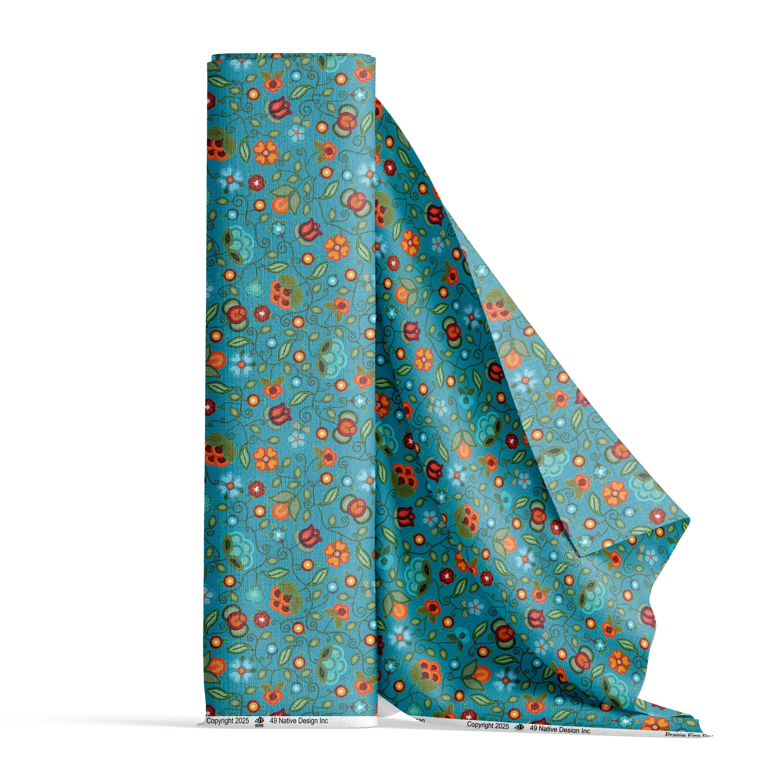 Prairie Fire Petals Ocean 42 Inch Cotton Poplin Pre Order