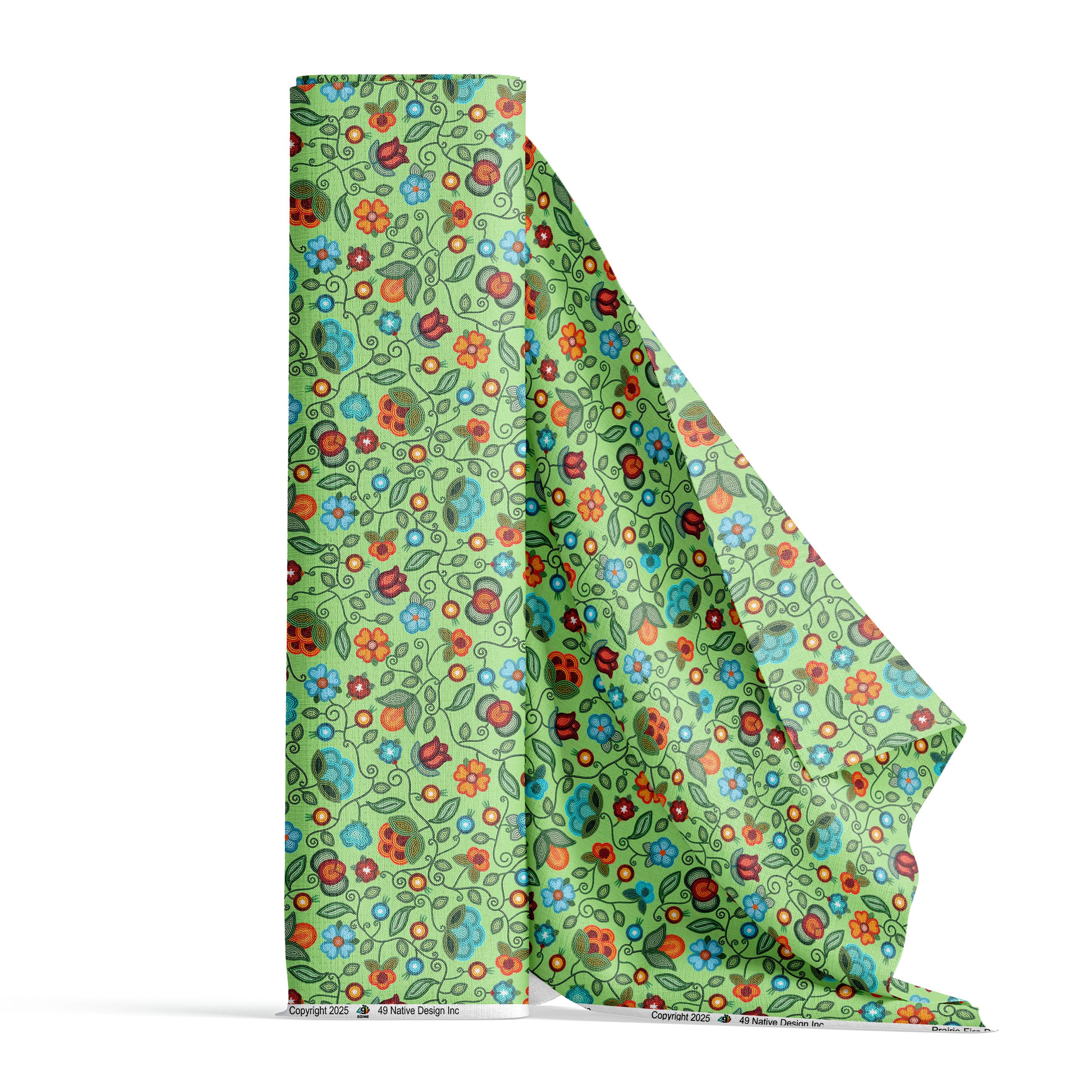 Prairie Fire Petals Sage 42 Inch Cotton Poplin Pre Order