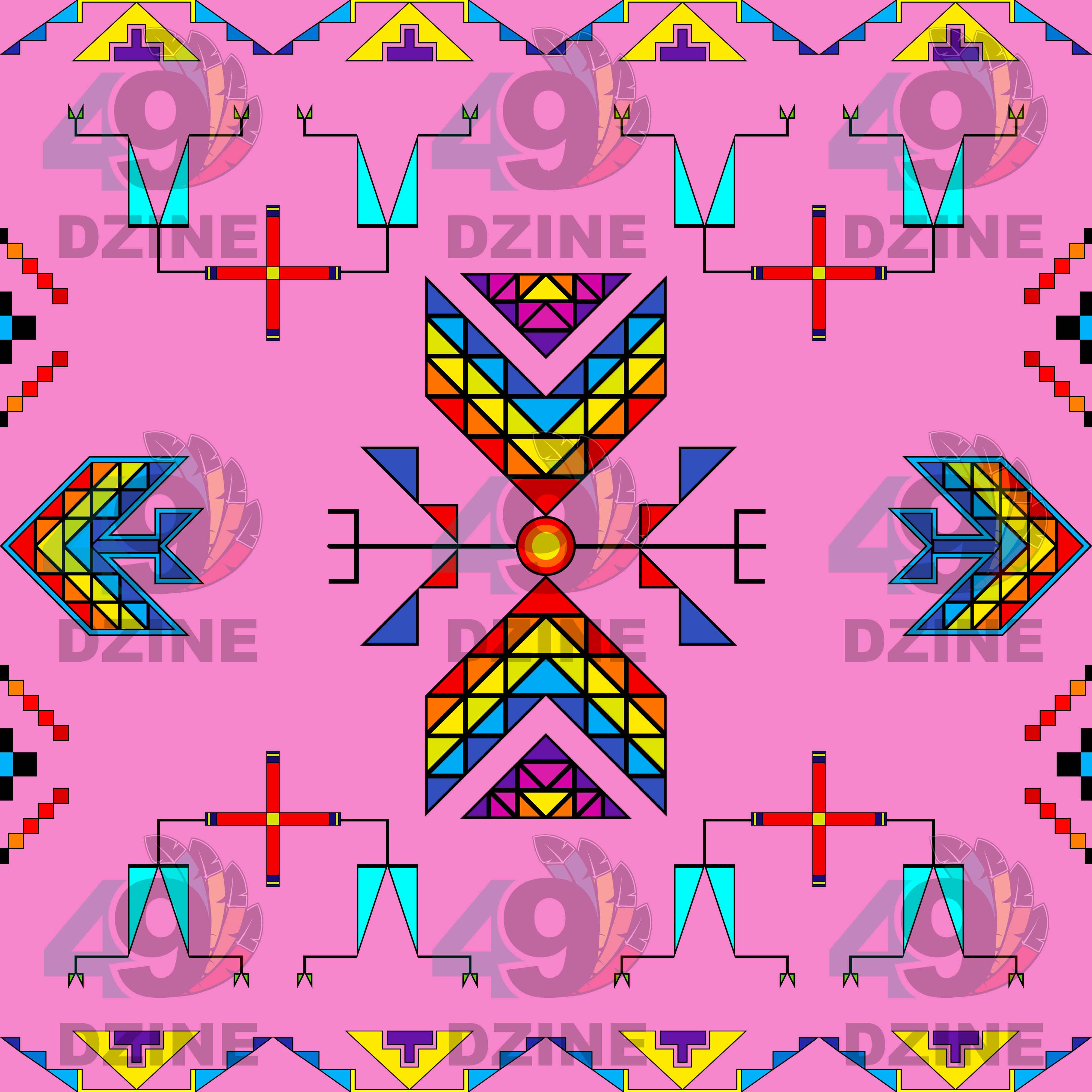 Rainy Chief Rainbow Blush 42 Inch Cotton Poplin Pre Order