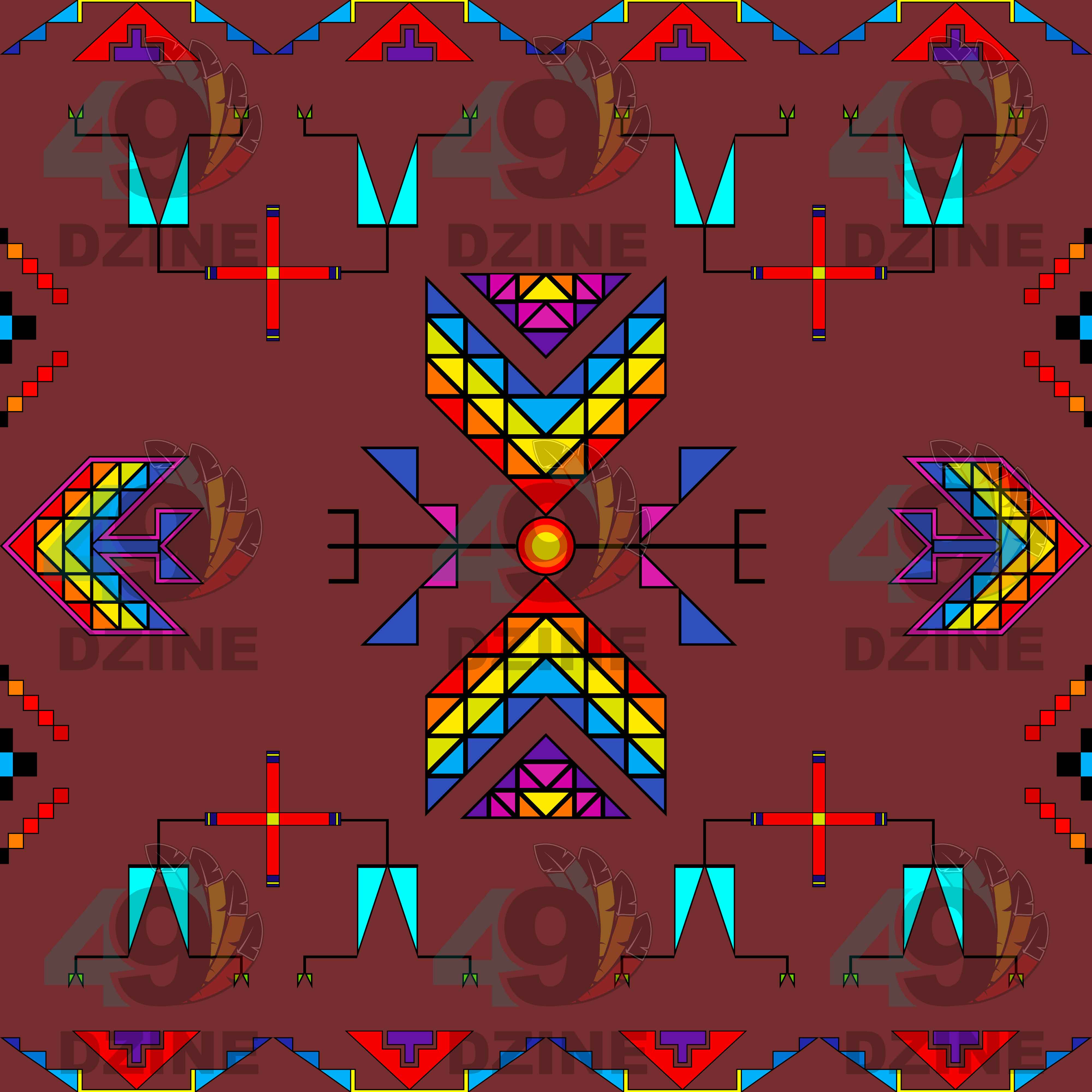 Rainy Chief Rainbow Earth Clay 42 Inch Cotton Poplin Pre Order