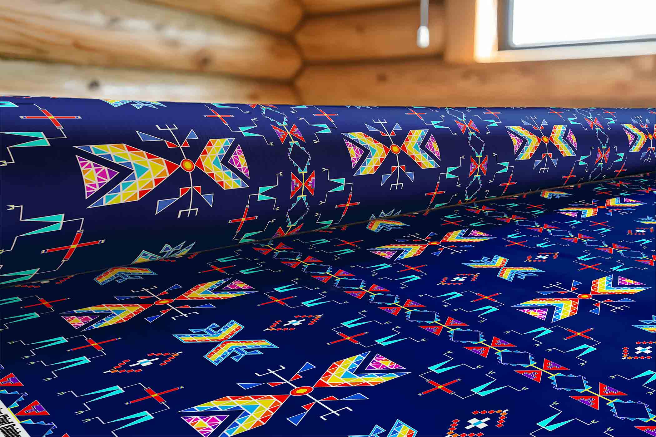 Rainy Chief Rainbow Night Lake 42 Inch Cotton Poplin Pre Order