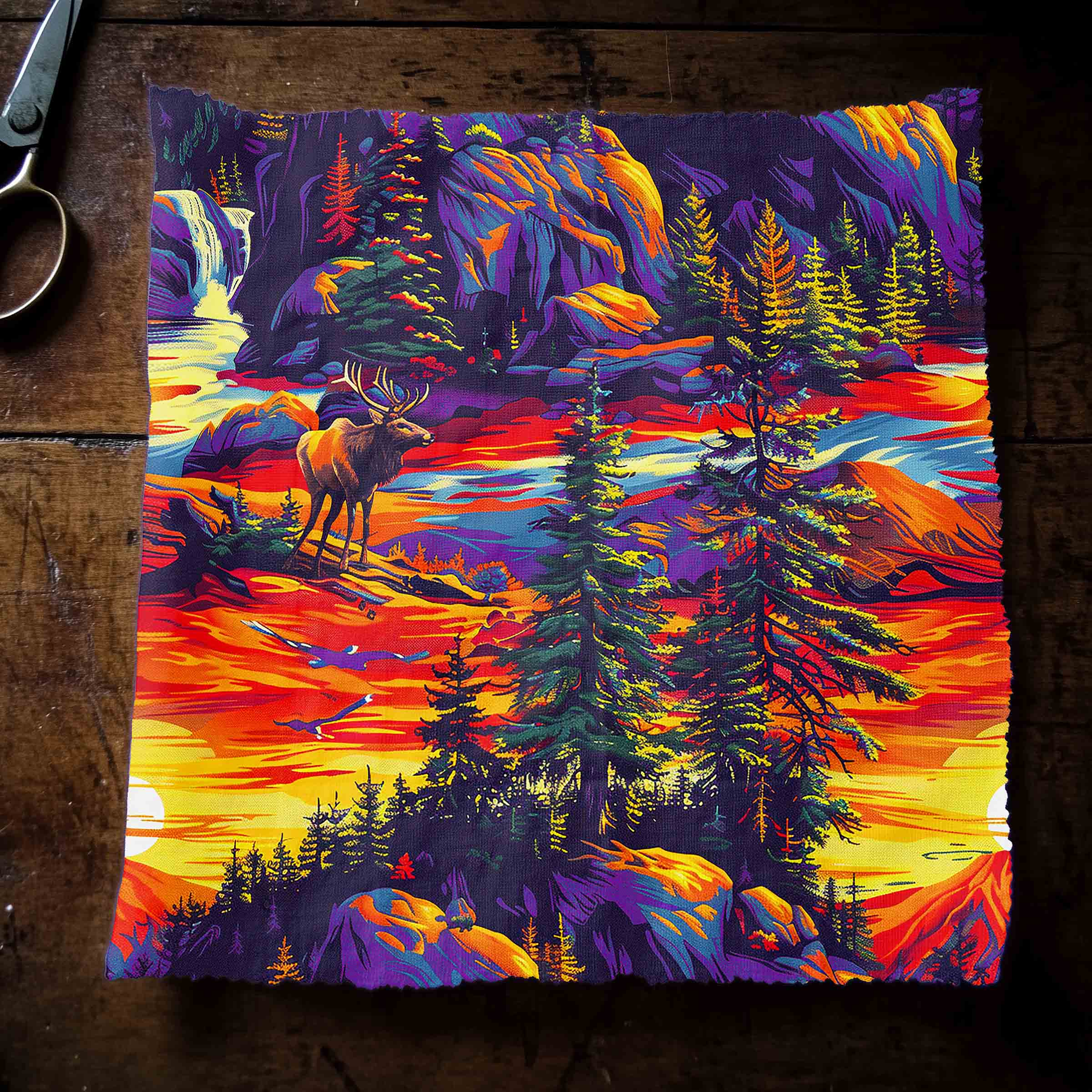 Roaming Elk 42 Inch Cotton Poplin Pre Order