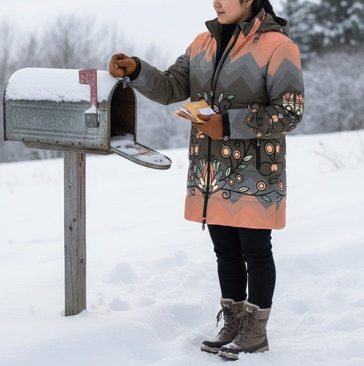 Roots and Rising Earthy Women's Hooded Puffer Coat