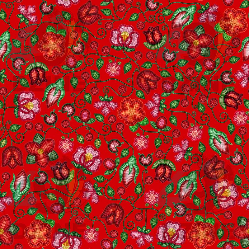 Rose Reverie Red Satin Fabric By the Yard Pre Order
