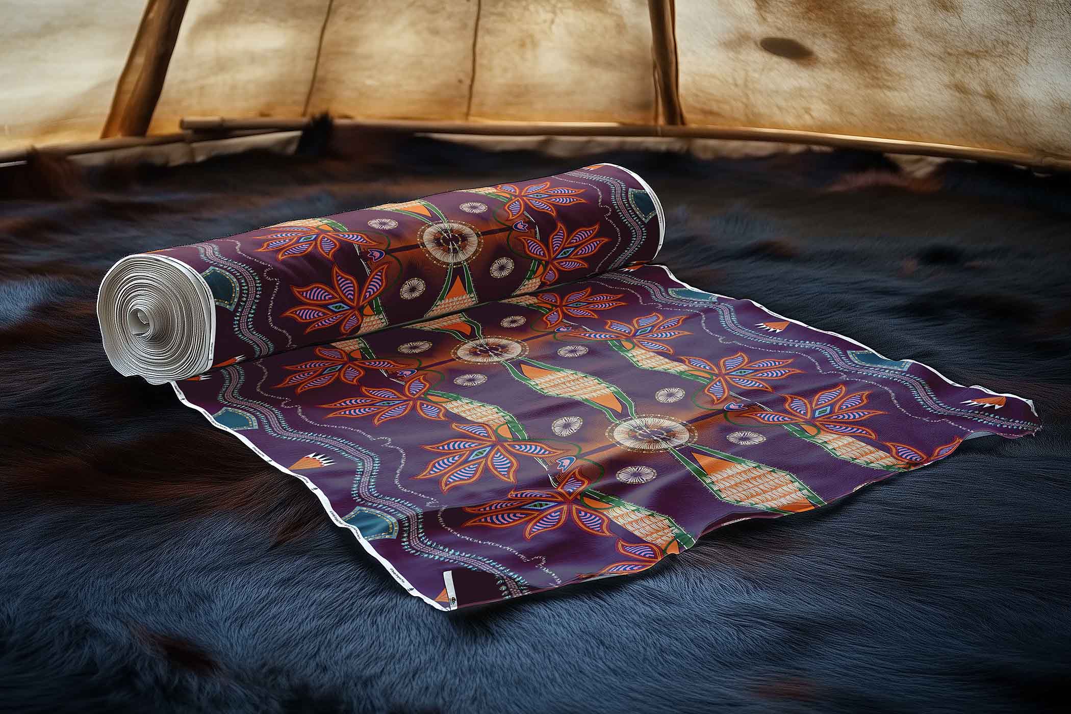 Sacred Plains Berry 42 Inch Cotton Poplin Pre Order