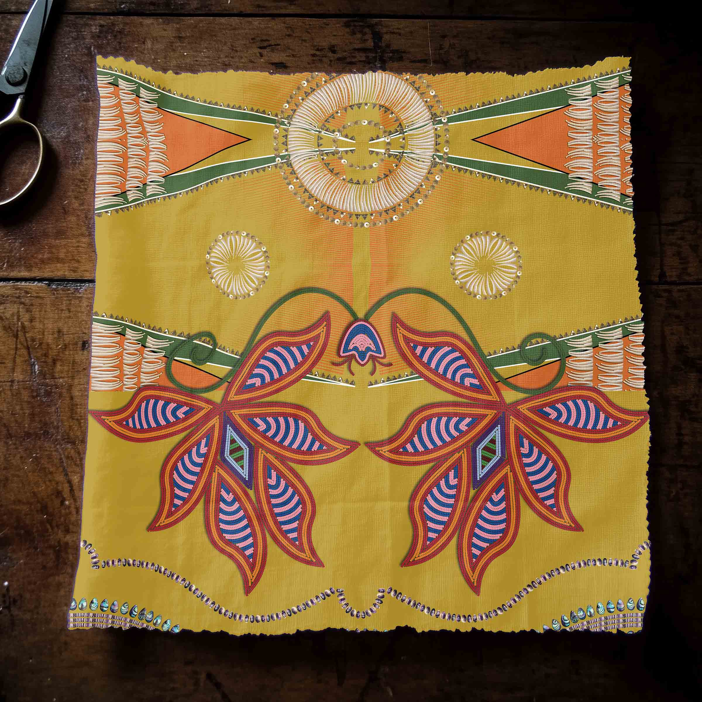 Sacred Plains Green 42 Inch Cotton Poplin Pre Order