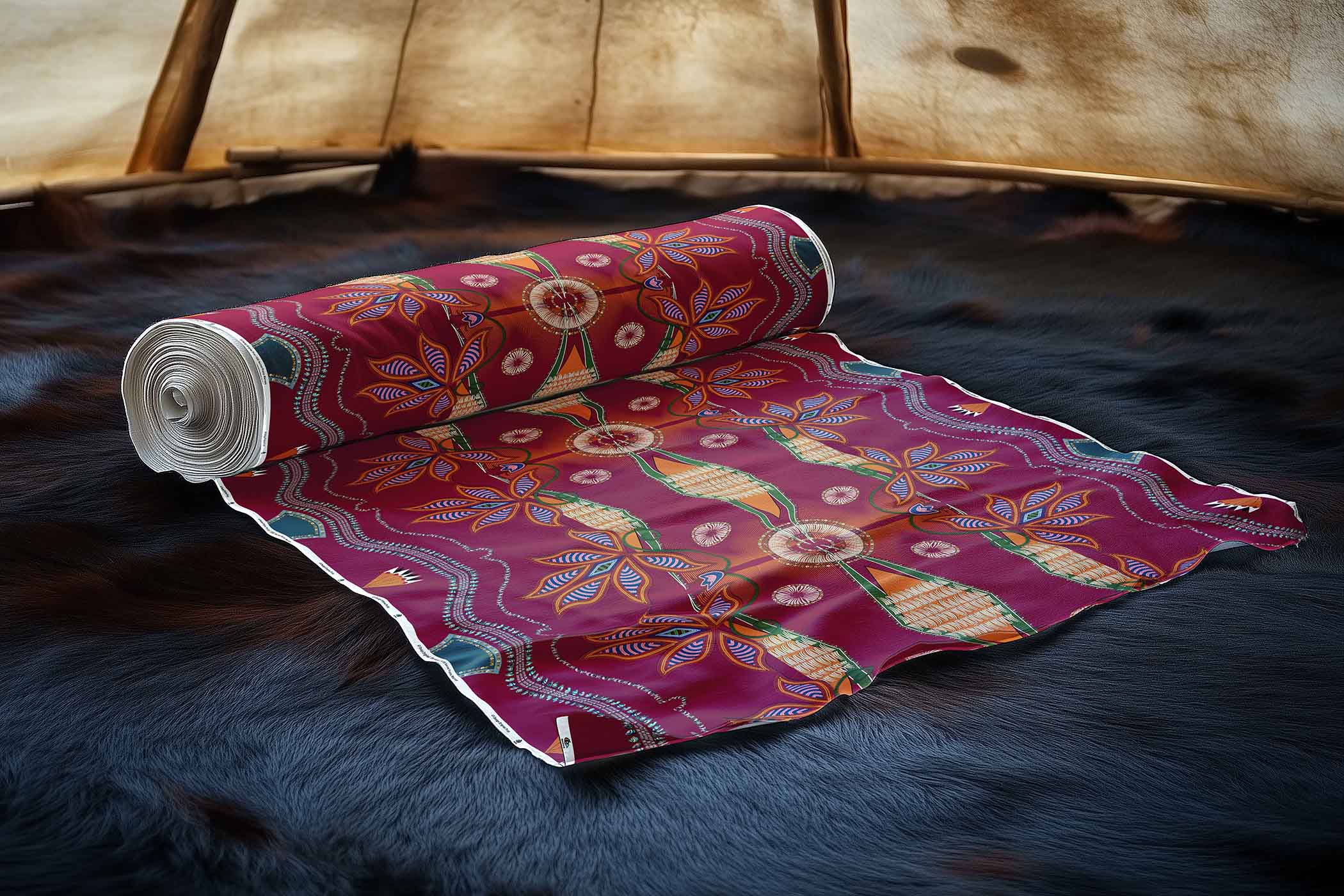 Sacred Plains Maroon 42 Inch Cotton Poplin Pre Order