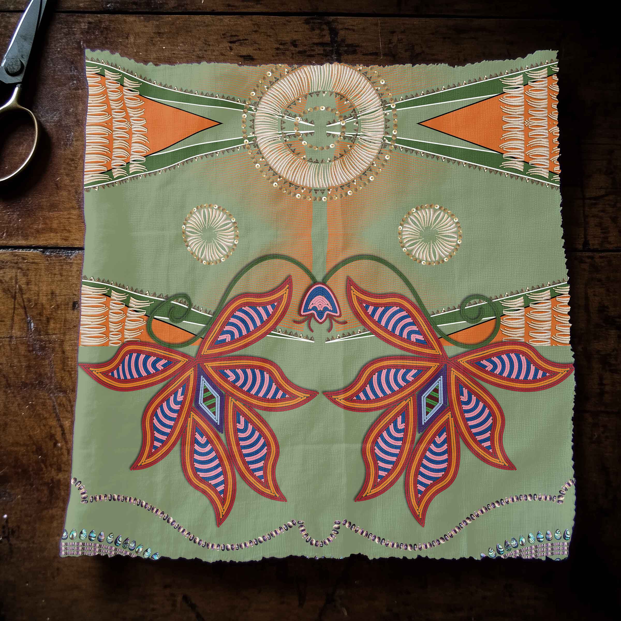 Sacred Plains Sage 42 Inch Cotton Poplin Pre Order