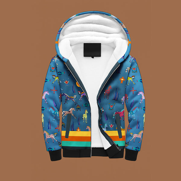 Sacred Horses Ocean Sherpa Hoodie